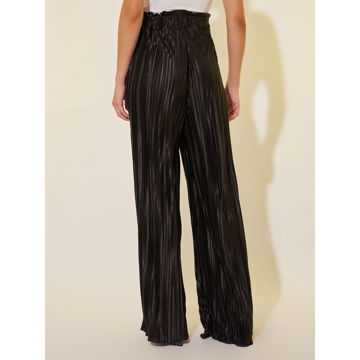 بنطال سادة بقصة مريحة وكسرات-women-clothing-bottoms-trousers-image-4