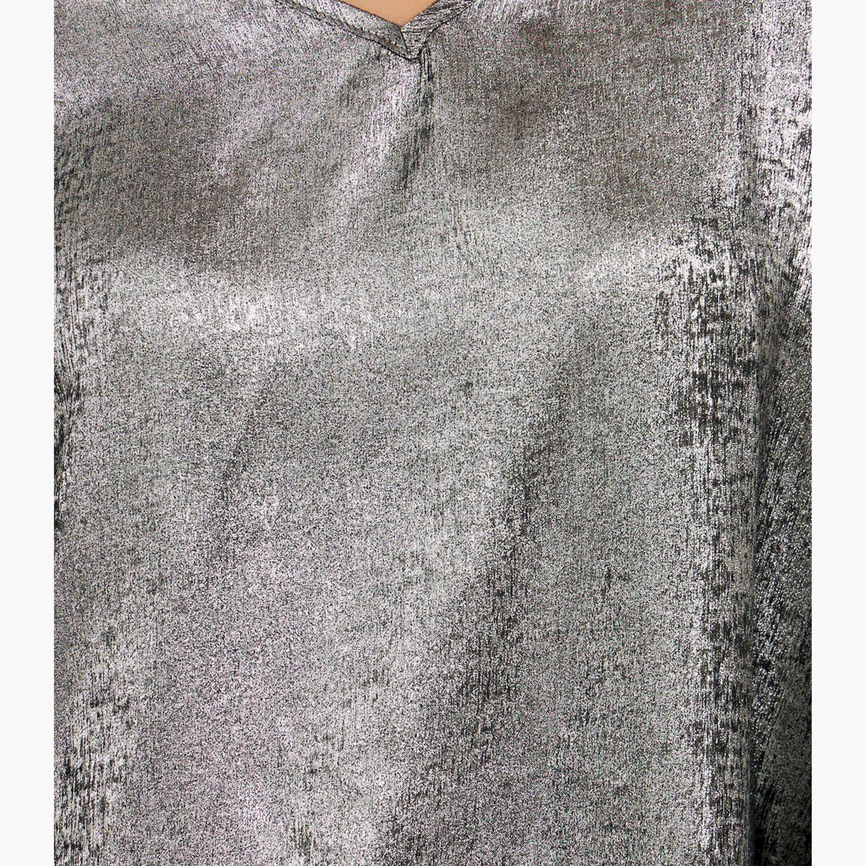 ستايلي - قميص نسائي لامع بأكمام منتفخة للحفلات-women-clothing-shirtsandblouses-shirts-image-4