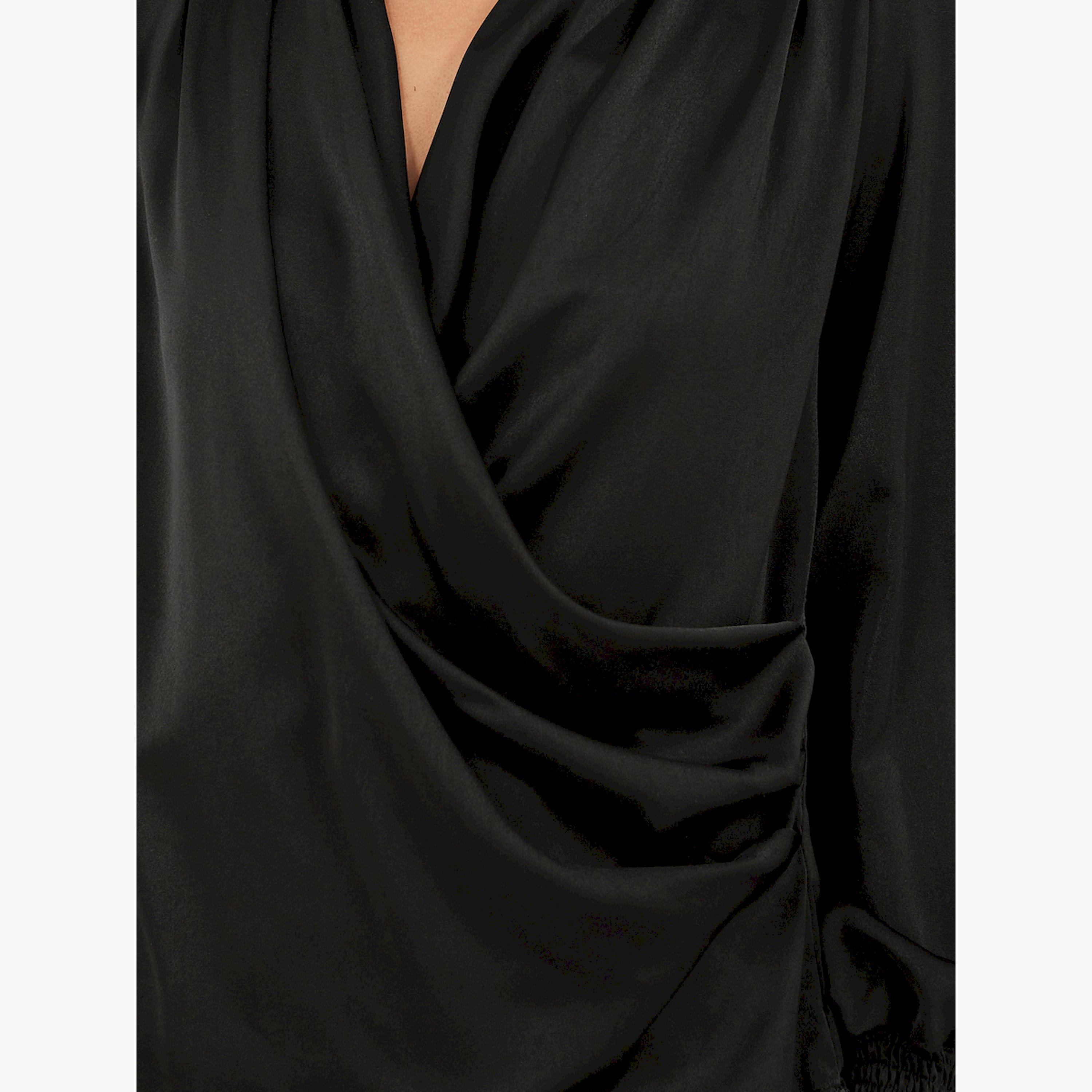 Styli Satin V-Neck Balloon Sleeve Blouse-women-clothing-shirtsandblouses-blouses-image-4