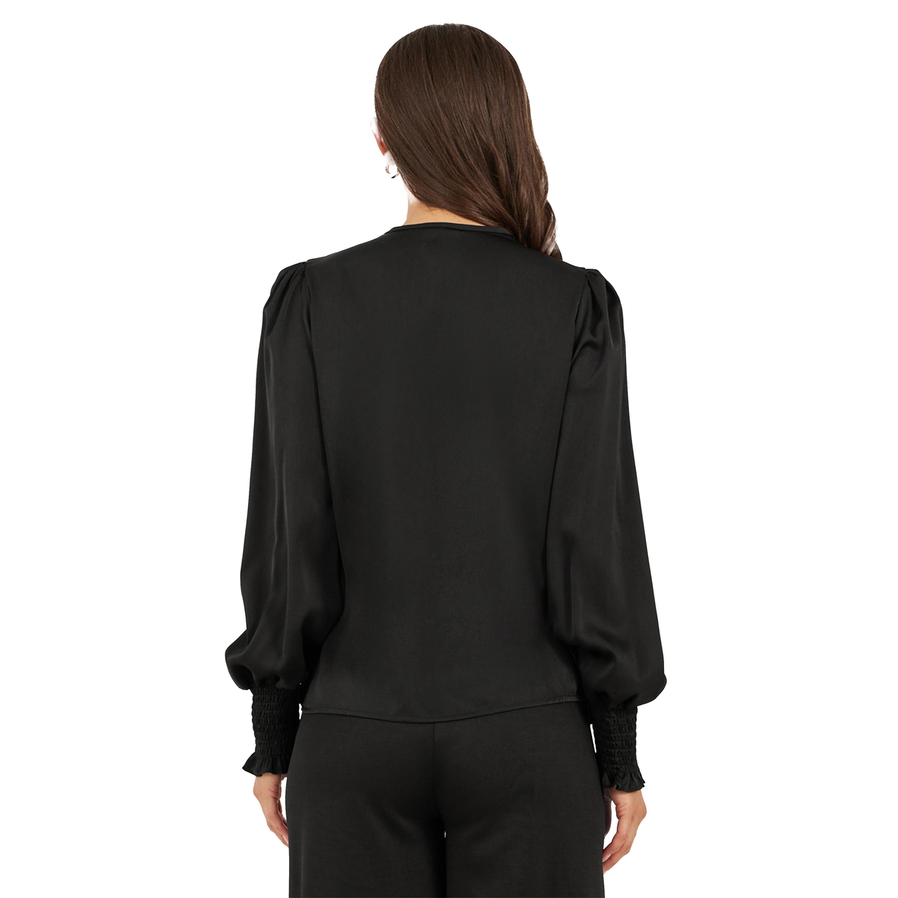 Styli Satin V-Neck Balloon Sleeve Blouse-women-clothing-shirtsandblouses-blouses-image-5