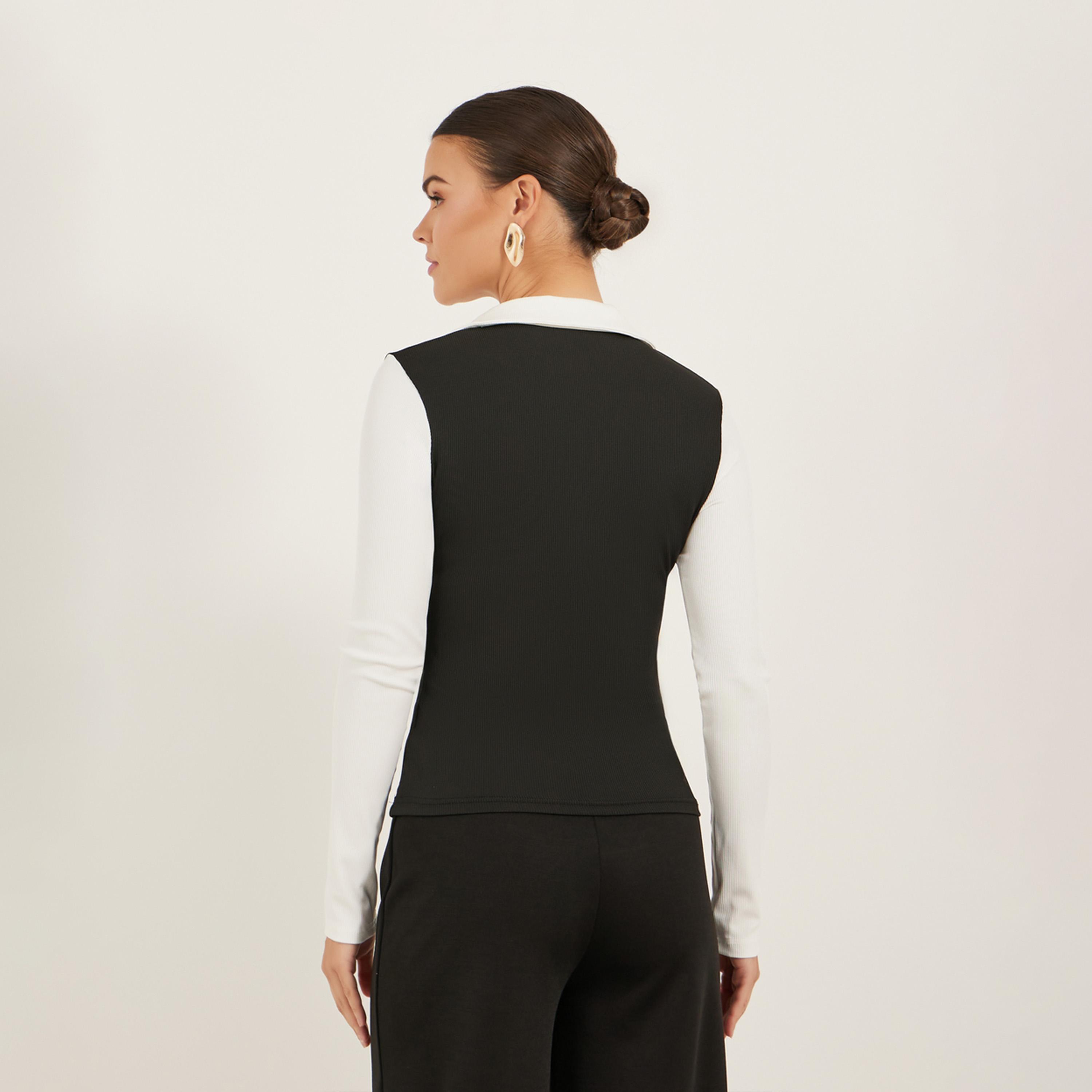 Styli Womens Colorblocked Long Sleeve T-Shirt-women-clothing-tshirts-image-5
