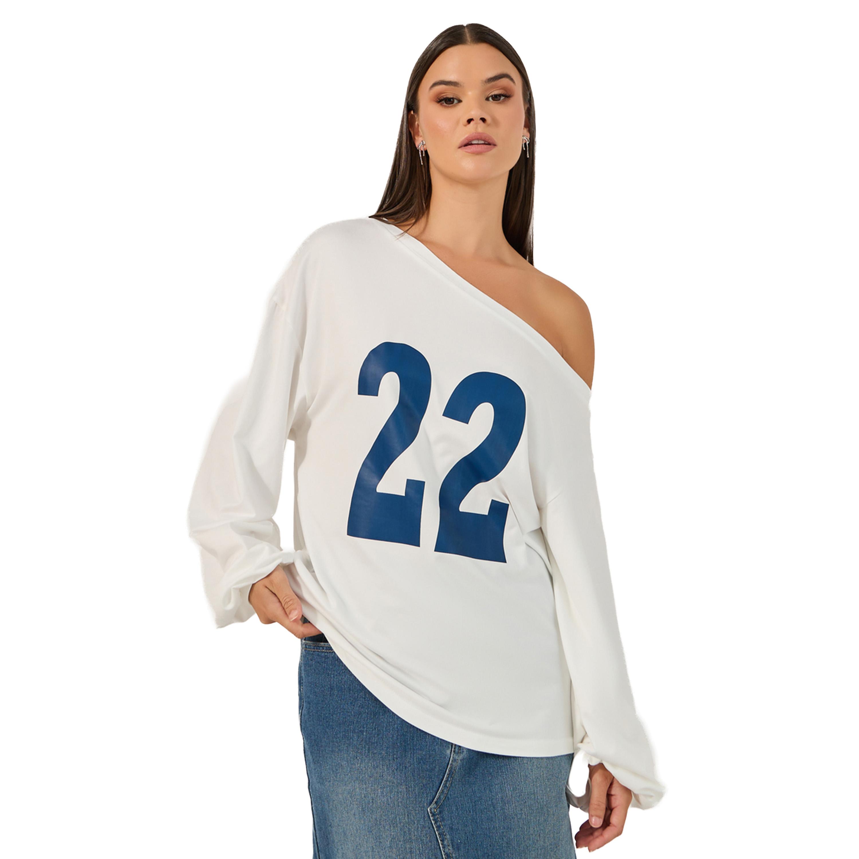 ستايلي - تي شيرت مطبوع بأكمام مكشوفة-women-clothing-tshirts-image-1