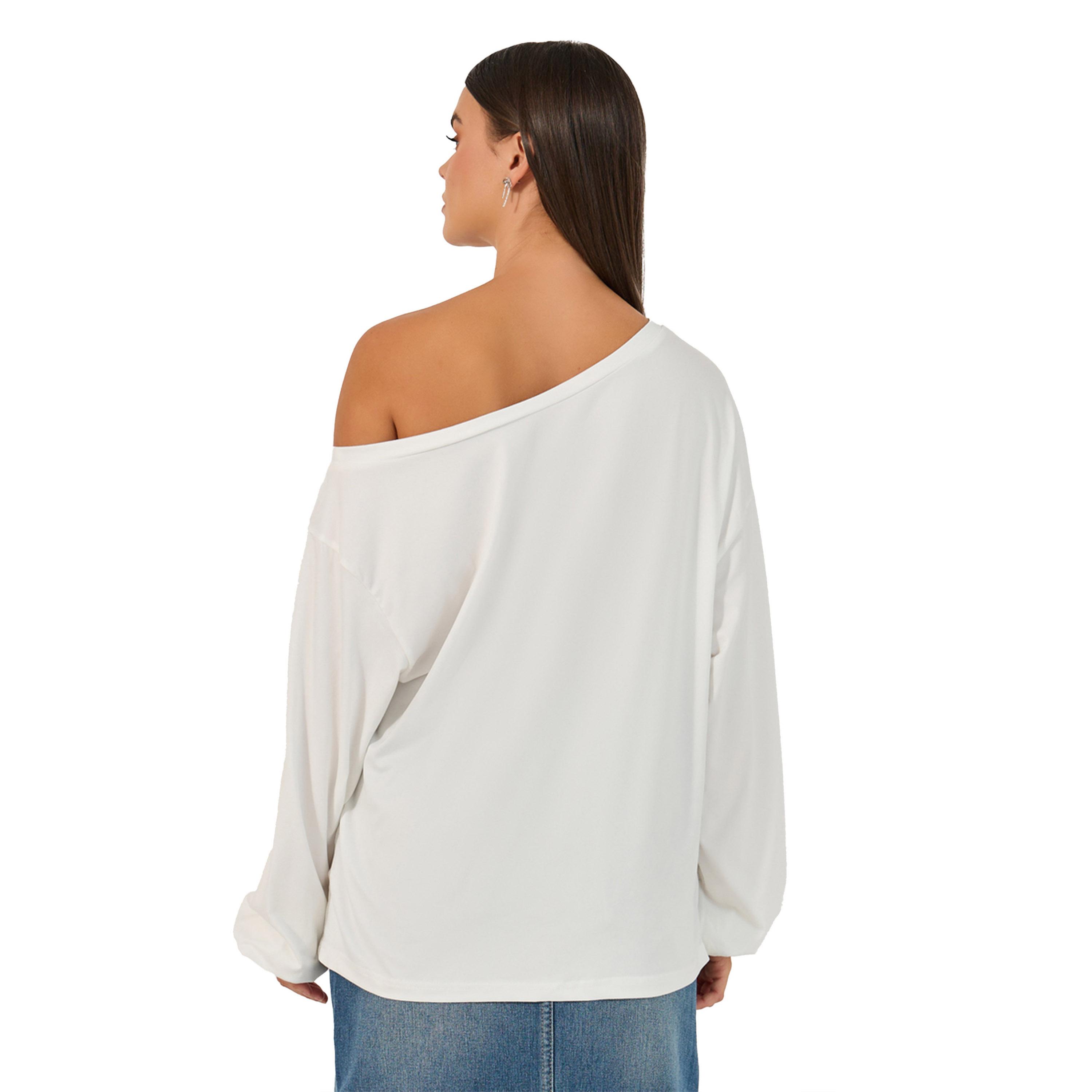Styli Printed Off-Shoulder Neck T-Shirt-women-clothing-tshirts-image-4