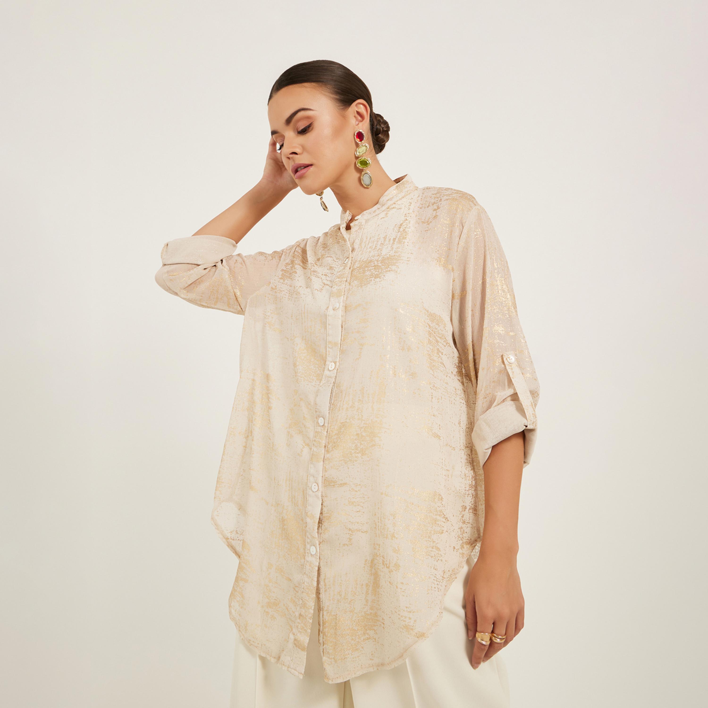 Styli Womens Full Printed Long Sleeve Shirt Without Inner-women-clothing-shirtsandblouses-shirts-image-2