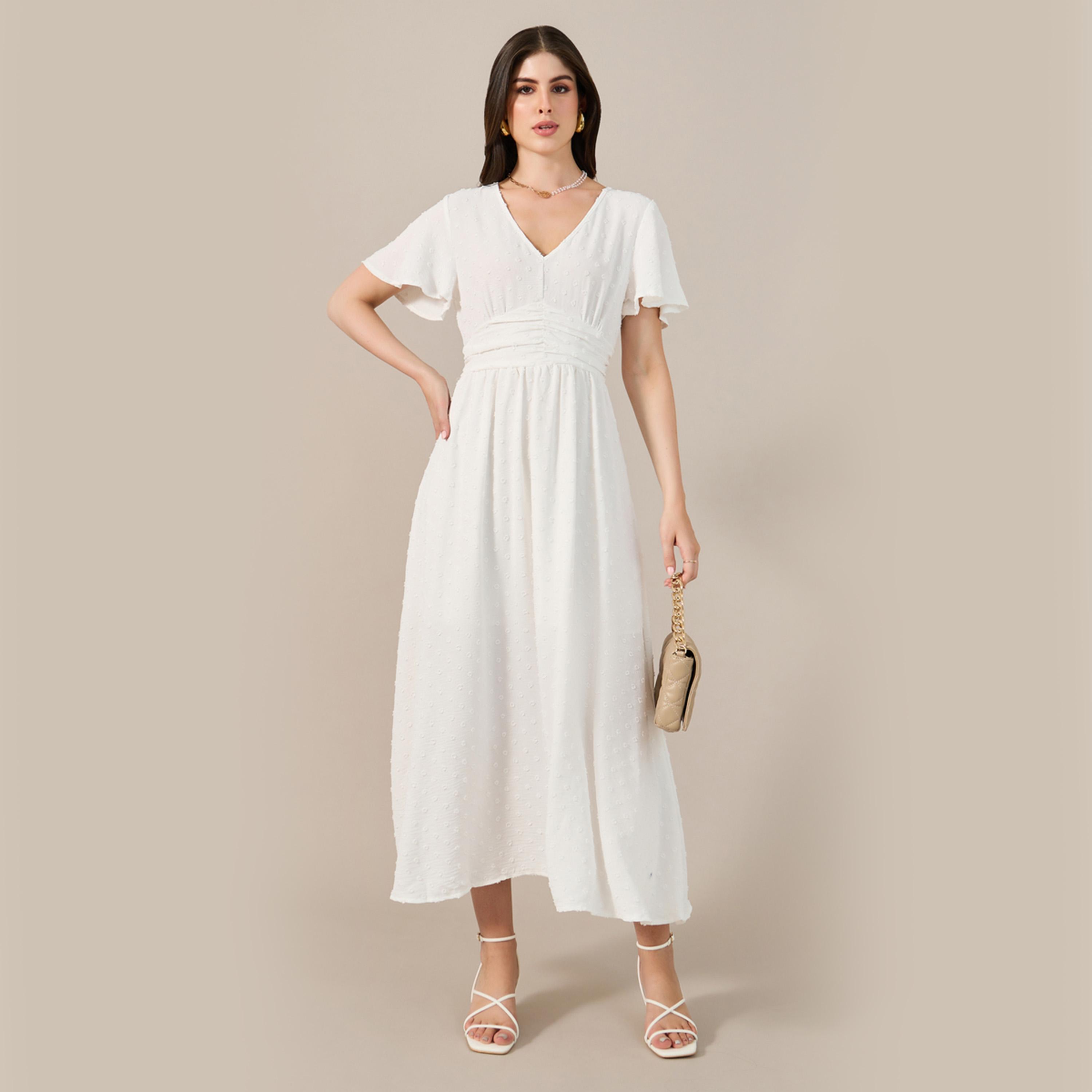 Styli Womens Solid Short Sleeve Summer Dress-women-clothing-dresses-image-2