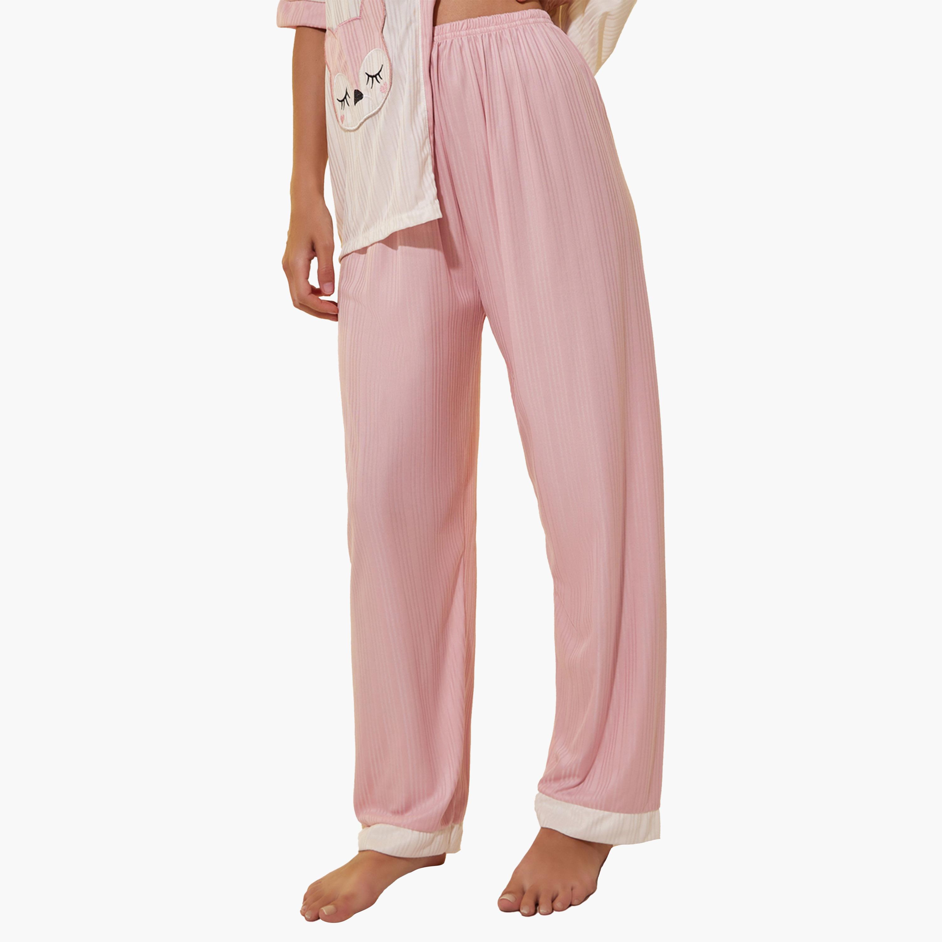 Styli Fox Patch Pocket Detail Shirt, Shorts and Pyjama Set-women-clothing-nightwear-pyjamas-longsets-image-4