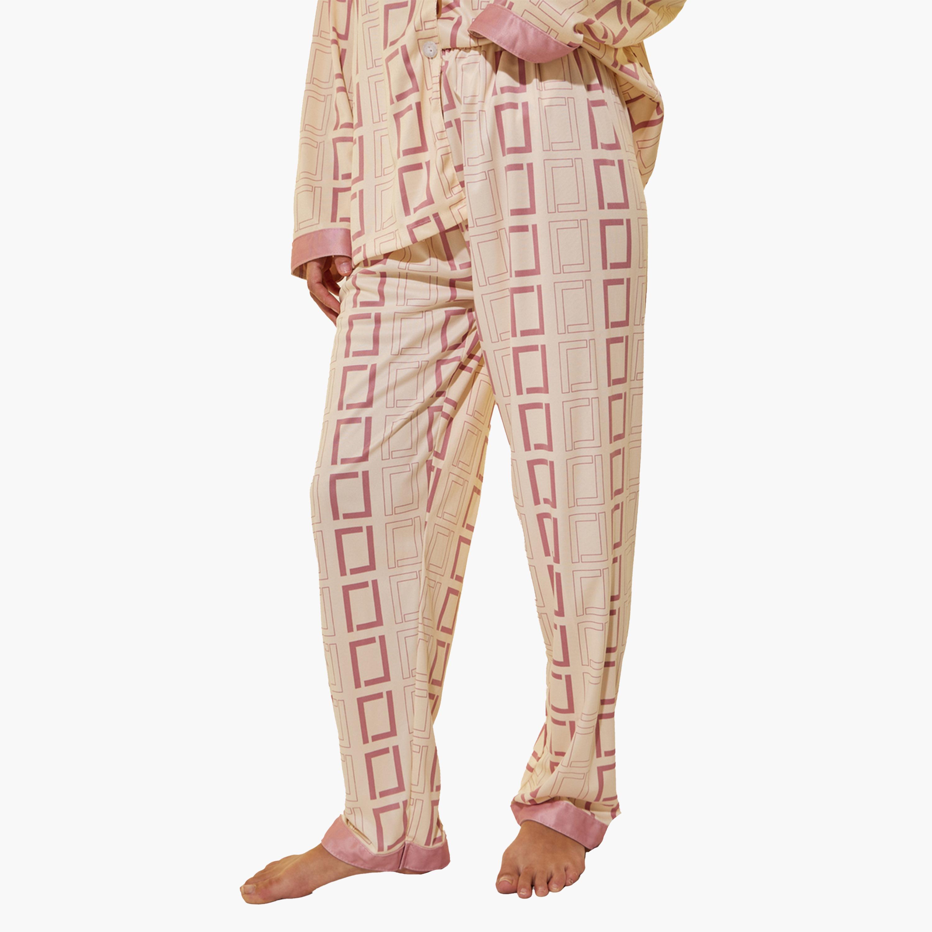Styli All-Over Print Pocket Shirt and Pyjama Set-women-clothing-nightwear-pyjamas-longsets-image-4