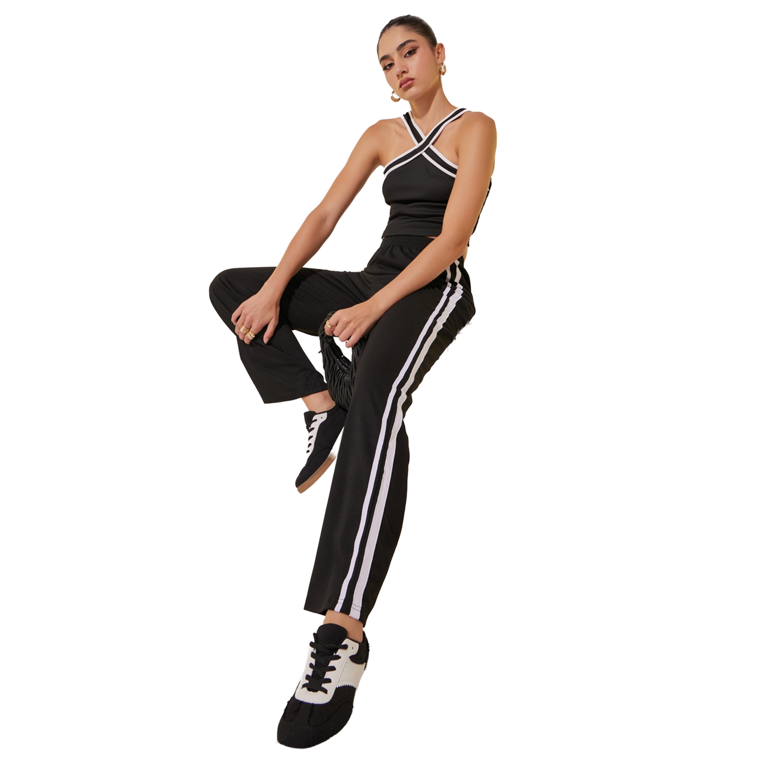 Styli Solid Side Wide Leg Pants-women-clothing-bottoms-trousers-image-1