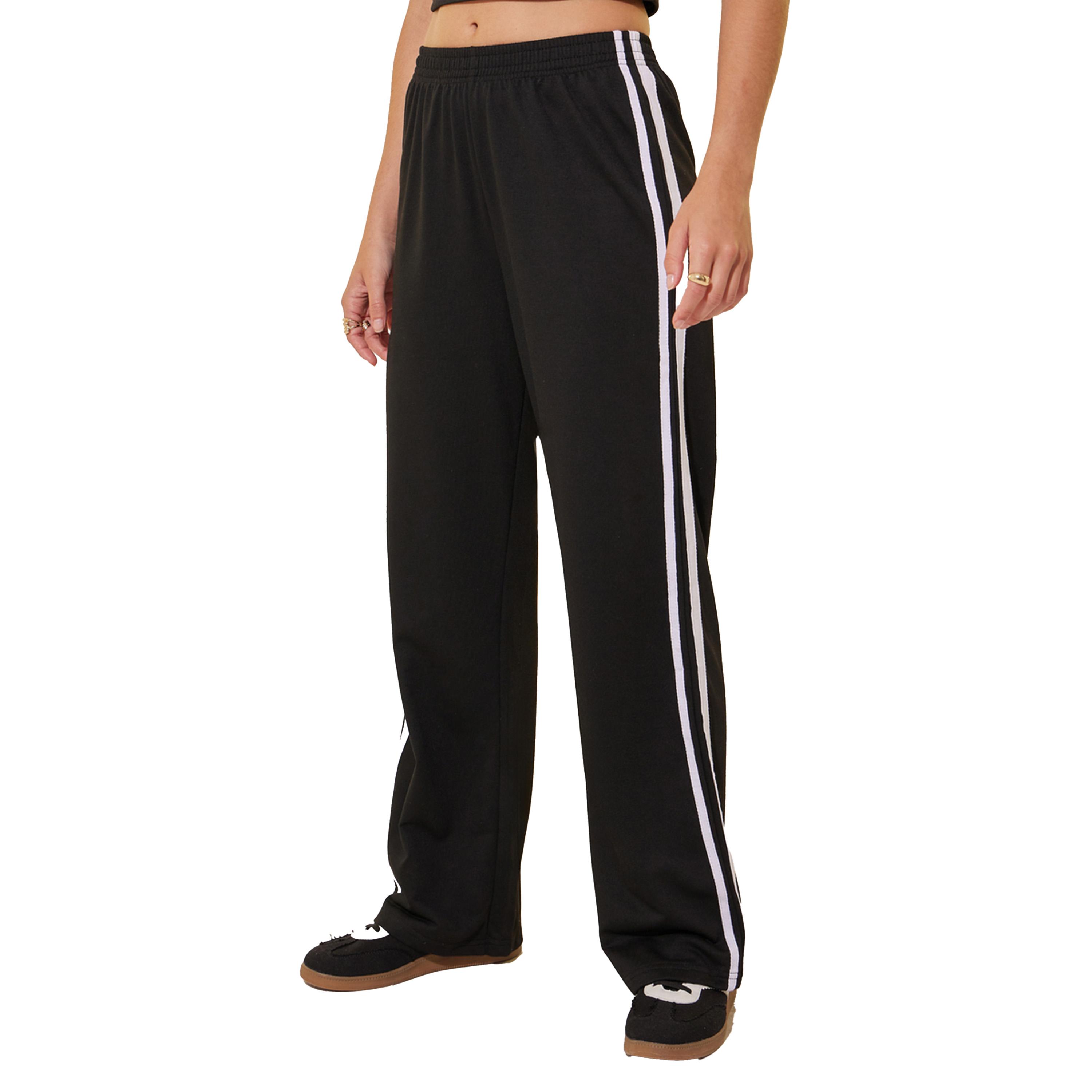Styli Solid Side Wide Leg Pants-women-clothing-bottoms-trousers-image-3