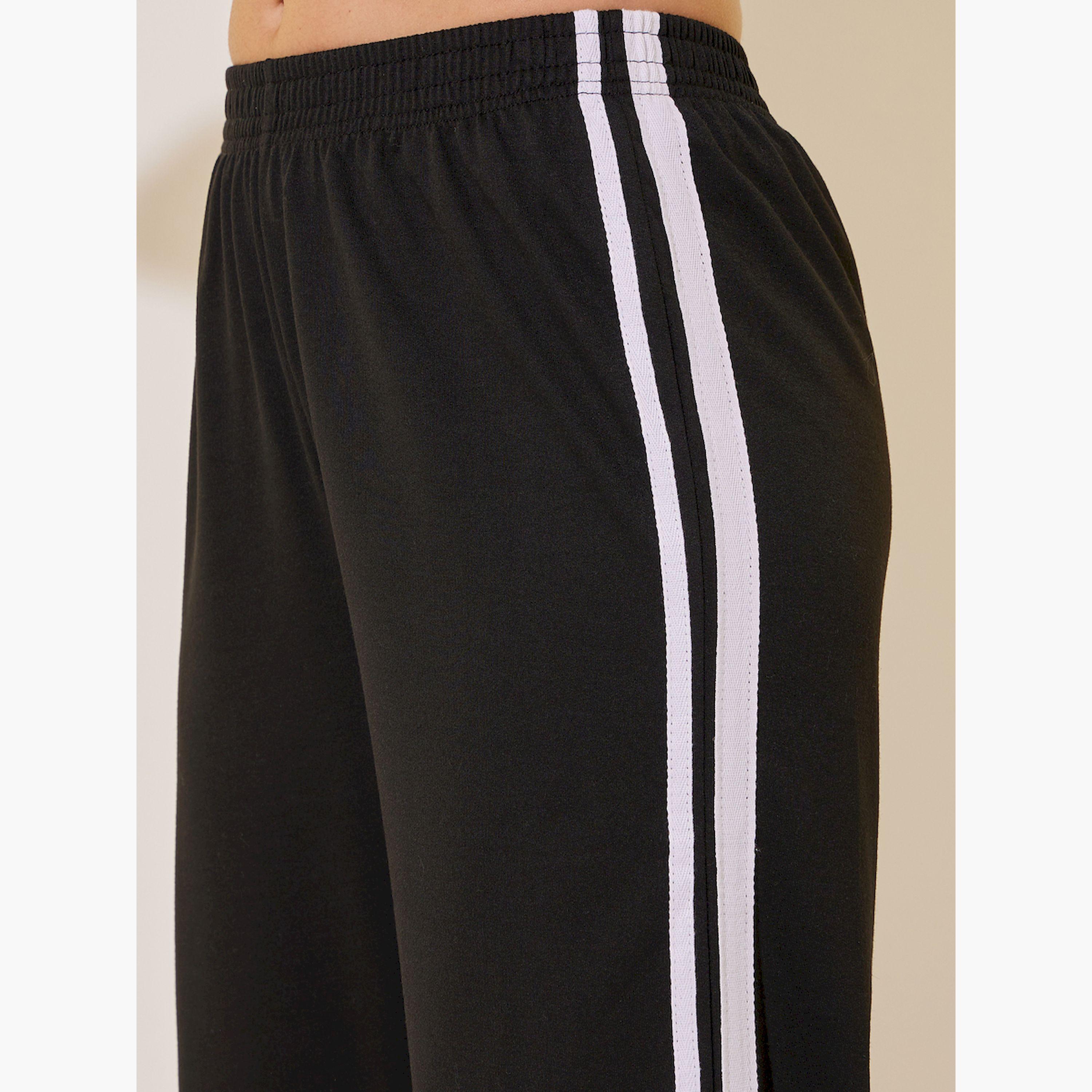 Styli Solid Side Wide Leg Pants-women-clothing-bottoms-trousers-image-4
