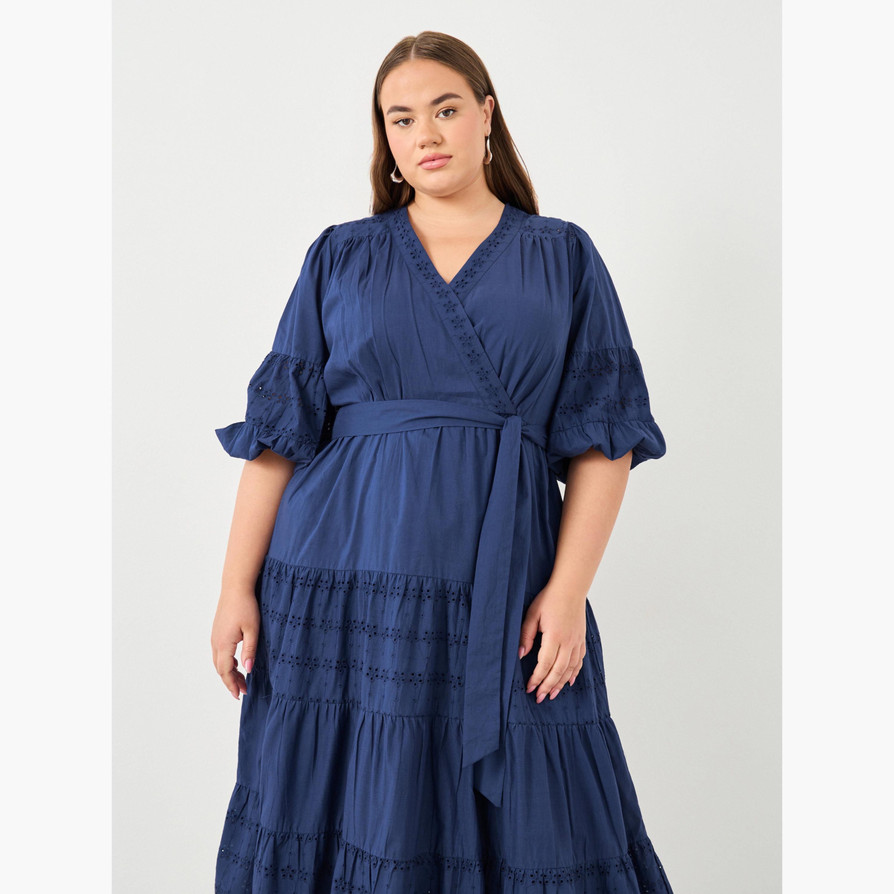 Styli Plus Size Schiffli Wrap Midi Dress-women-clothing-dresses-image-3