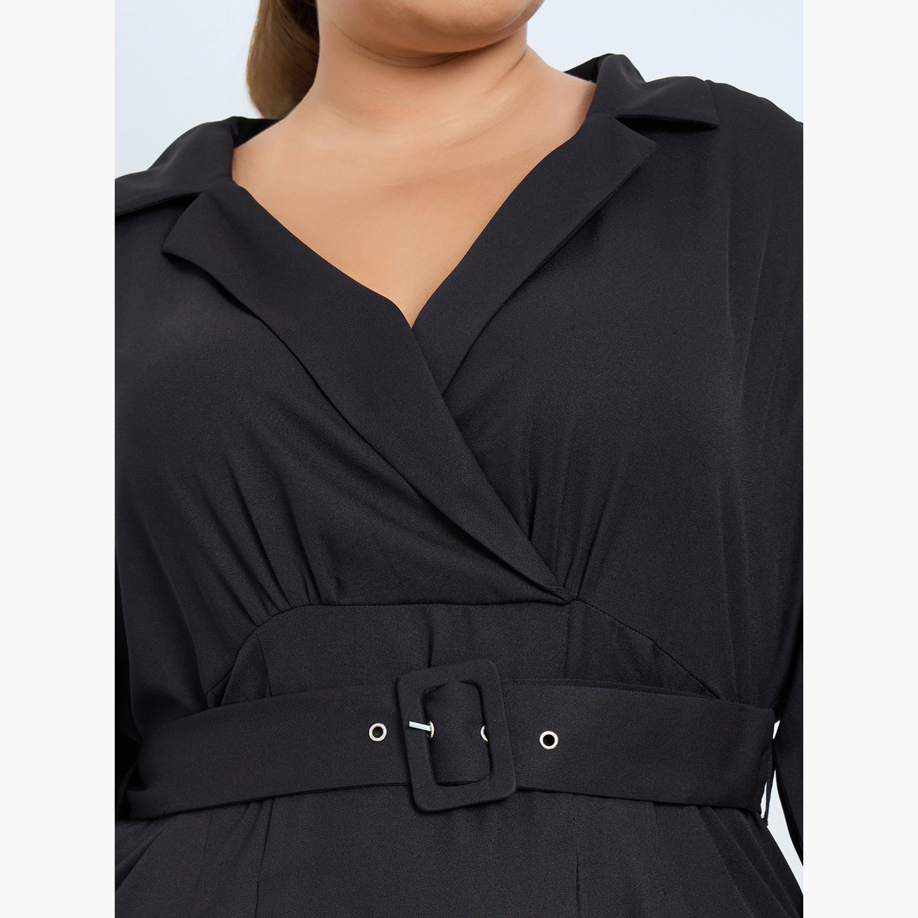 Styli Plus Size Belted A-Line Midi Dress-women-clothing-dresses-image-3