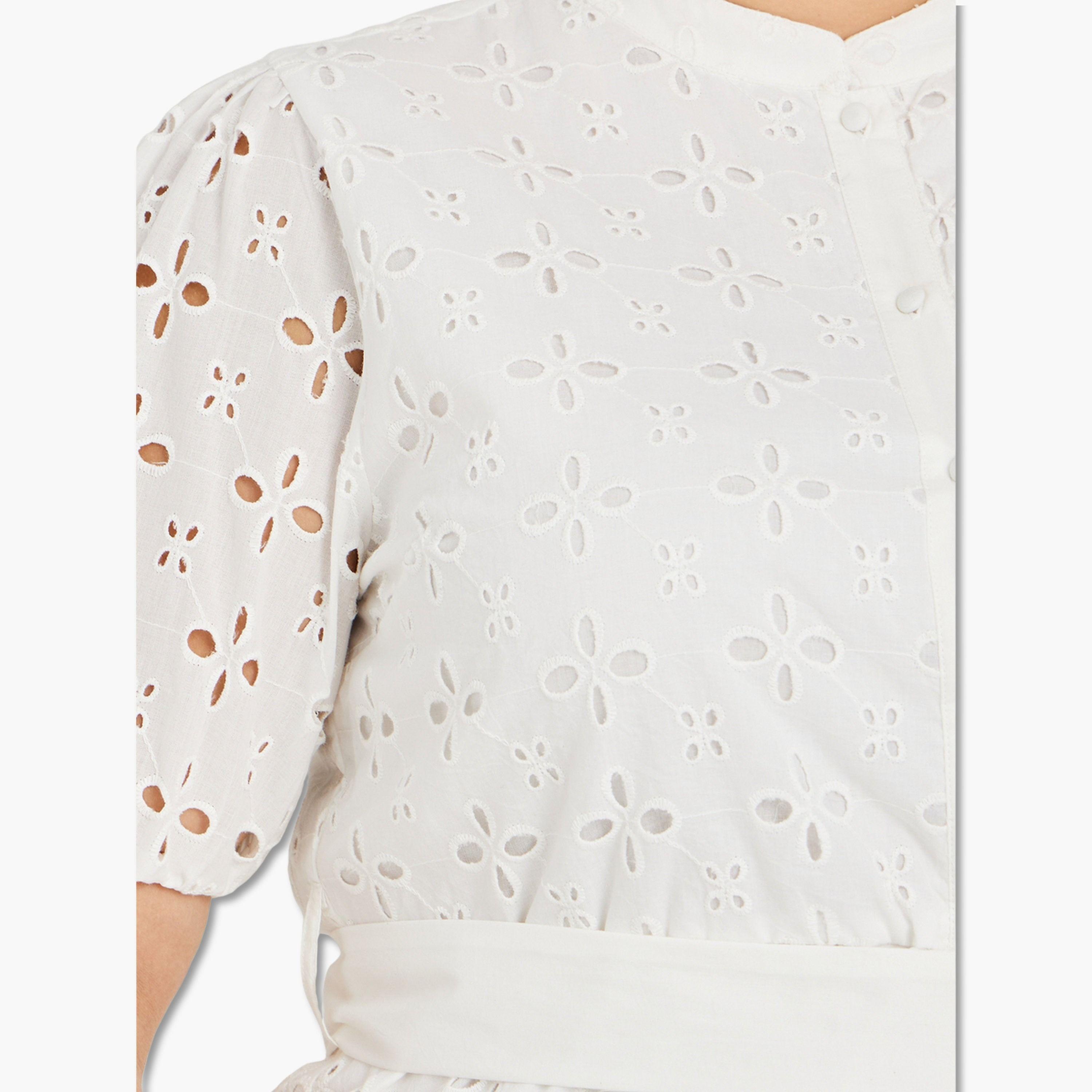 فستان قميص ميدي مقاس كبير بتطريز-women-clothing-dresses-image-4
