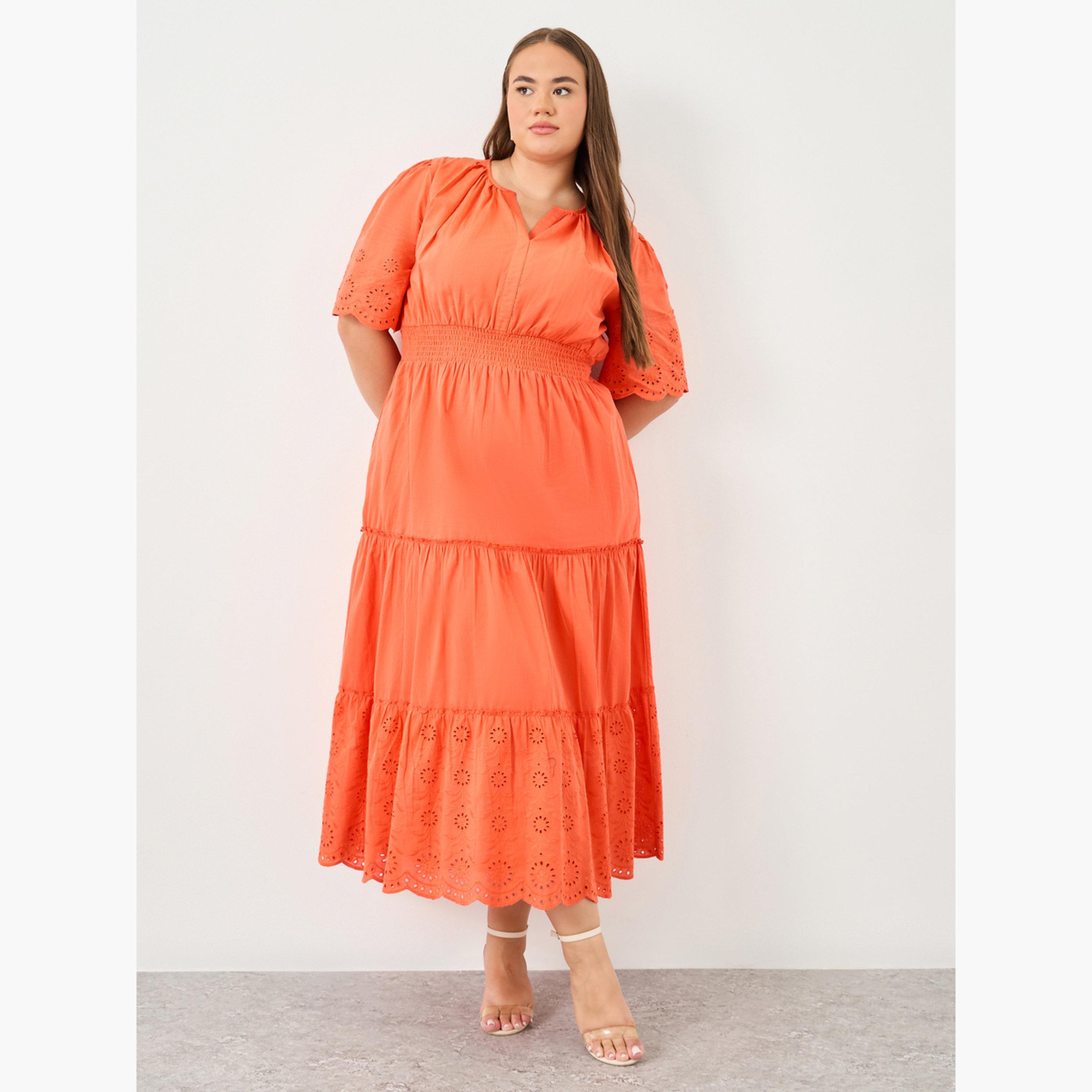 Styli Plus Size Cotton Tiered Maxi Dress-women-clothing-dresses-image-1