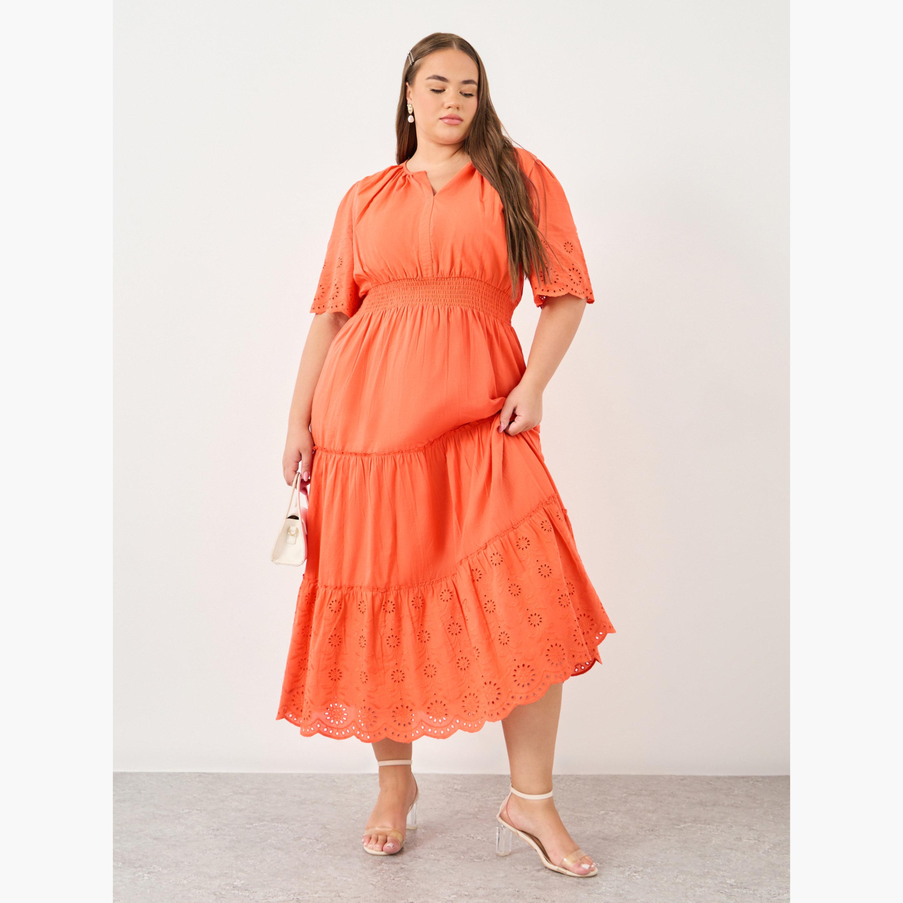 Styli Plus Size Cotton Tiered Maxi Dress-women-clothing-dresses-image-2