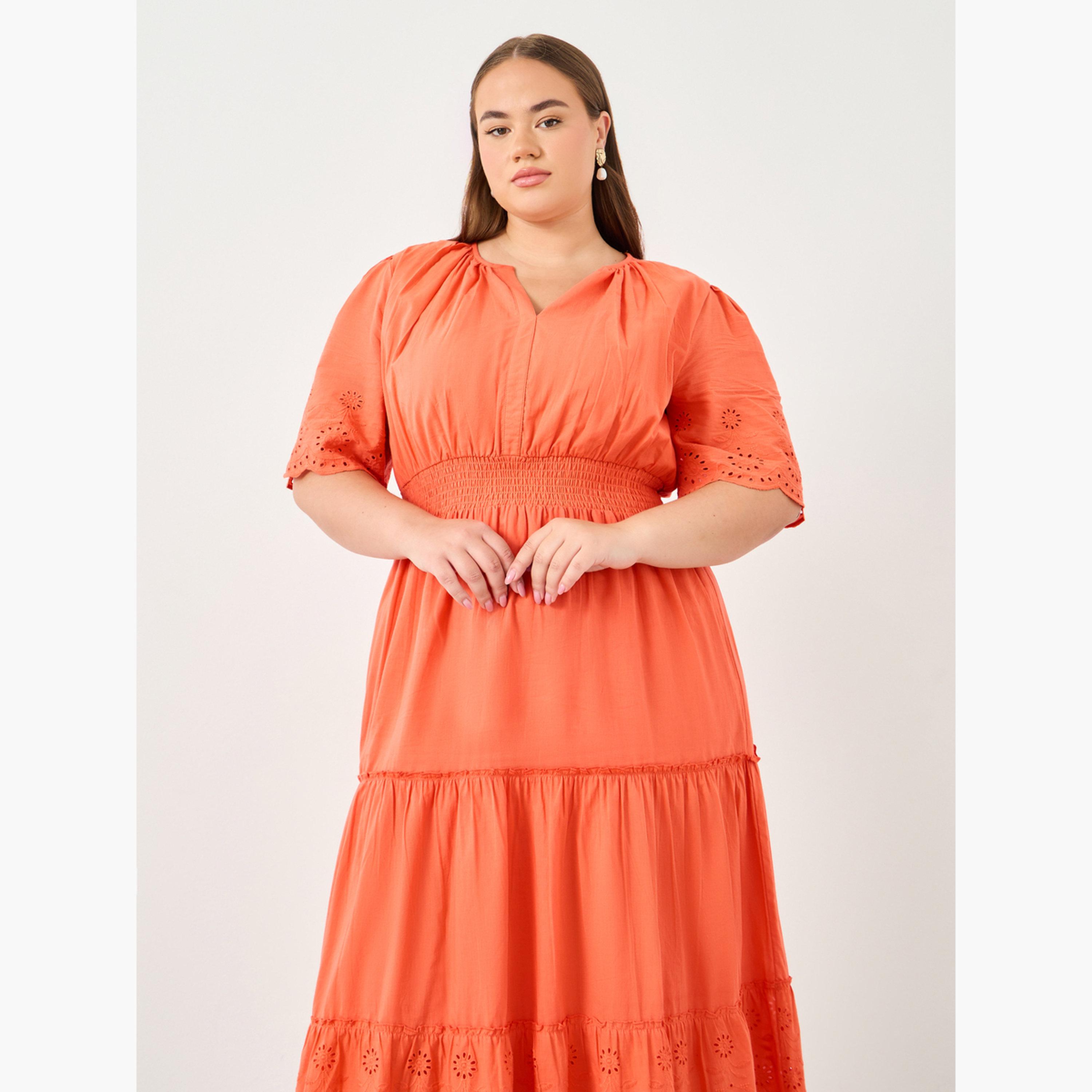 Styli Plus Size Cotton Tiered Maxi Dress-women-clothing-dresses-image-3