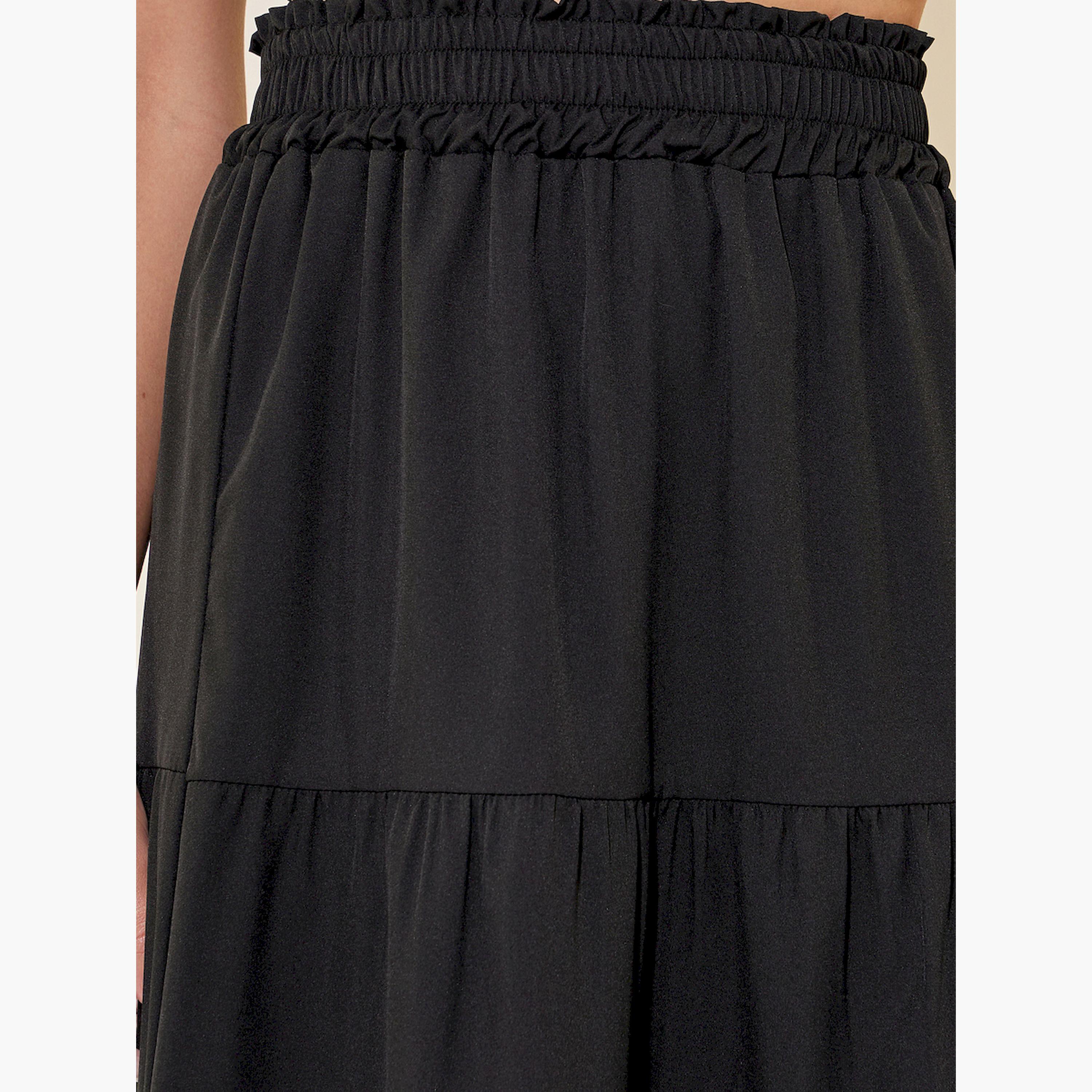 Styli Elasticated Waistband A-Line Tiered Maxi Skirts-women-clothing-bottoms-skirts-image-3