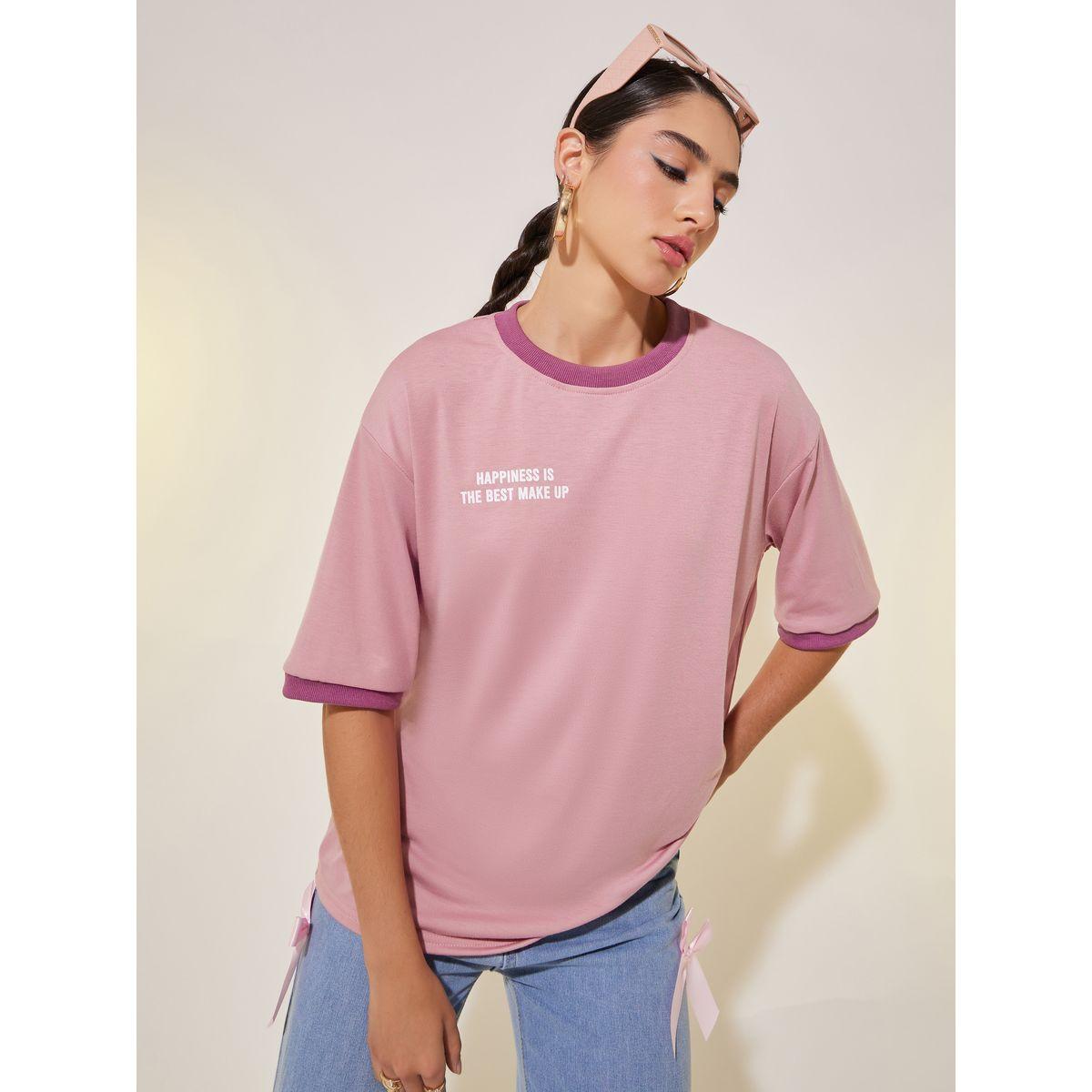 Styli Oversized T-Shirt with Slogan-women-clothing-tshirts-image-1