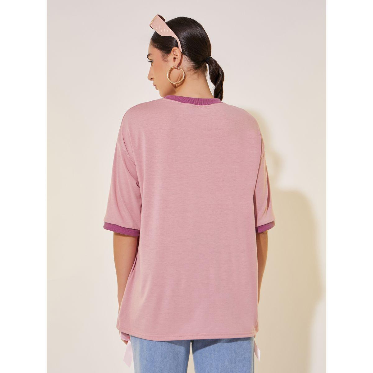 Styli Oversized T-Shirt with Slogan-women-clothing-tshirts-image-4