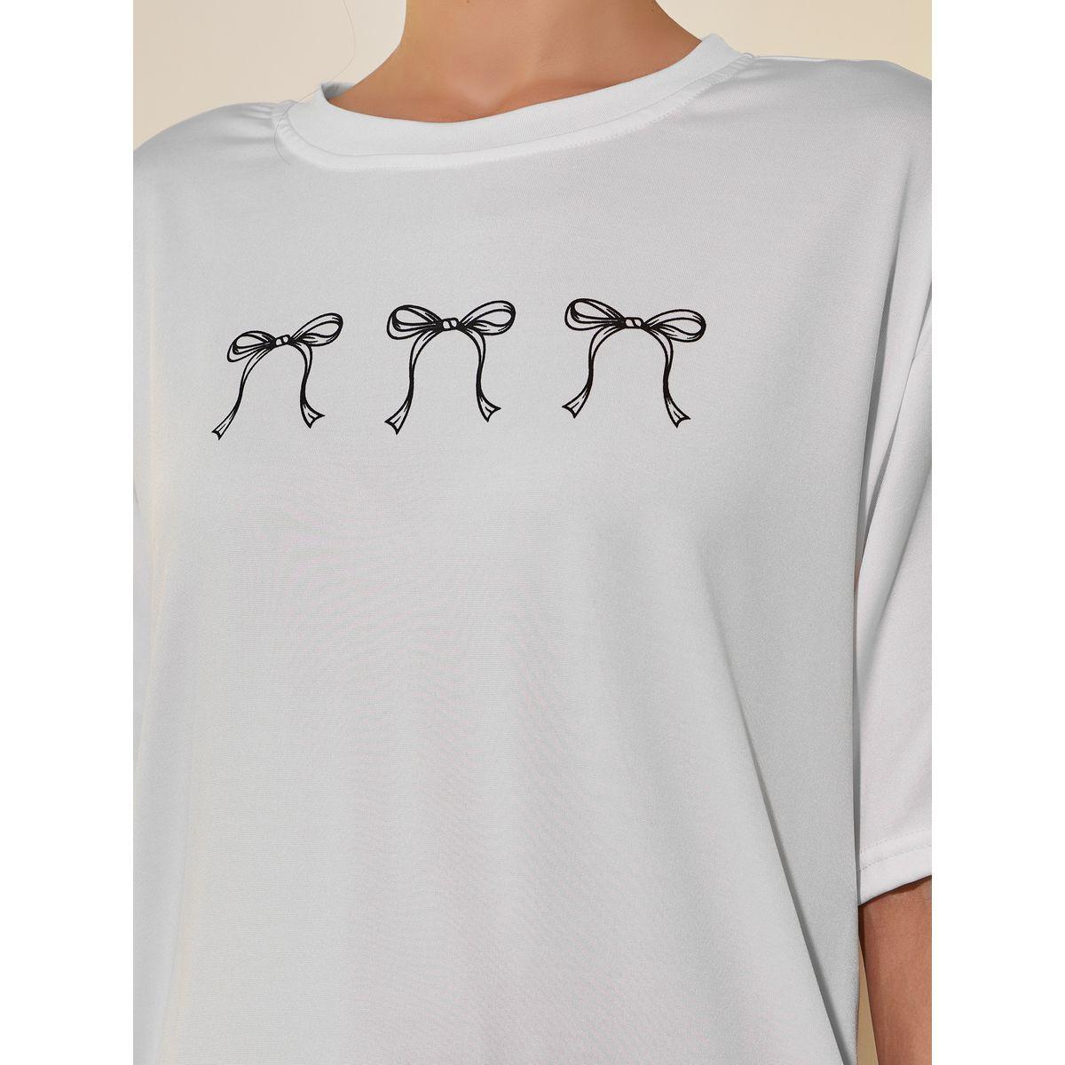 طقم بيجاما من بنطال وتيشيرت فضفاض بطبعة جرافيك-women-clothing-nightwear-pyjamas-longsets-image-3