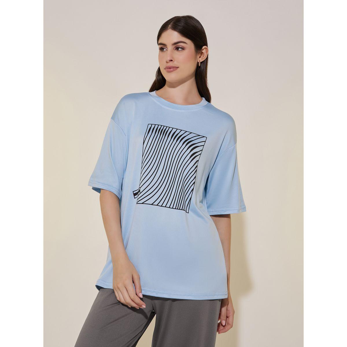 طقم بيجاما من بنطال وتيشيرت بأكمام قصيرة-women-clothing-nightwear-pyjamas-longsets-image-2