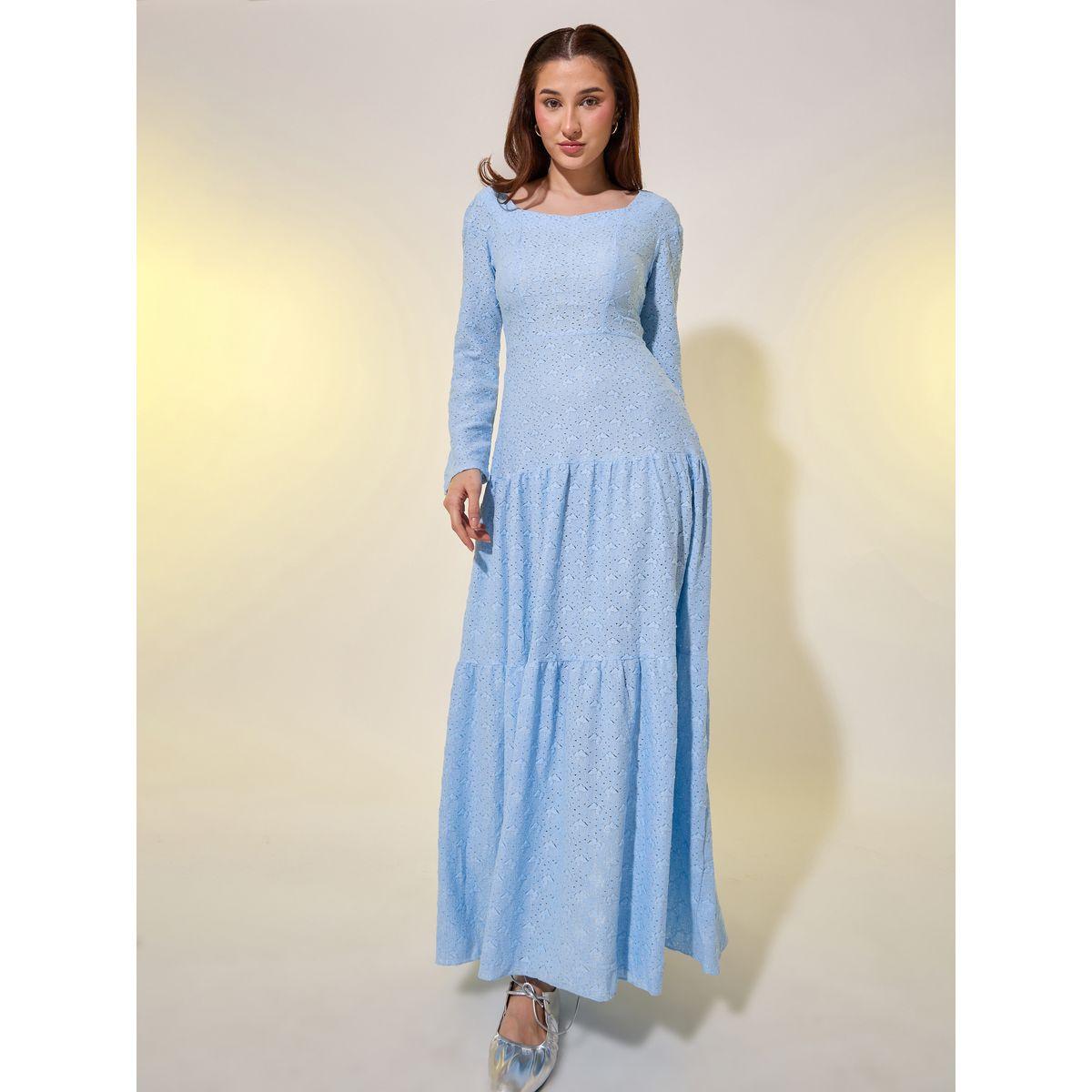 فستان طويل بياقة واسعة وأكمام طويلة-women-clothing-dresses-image-2