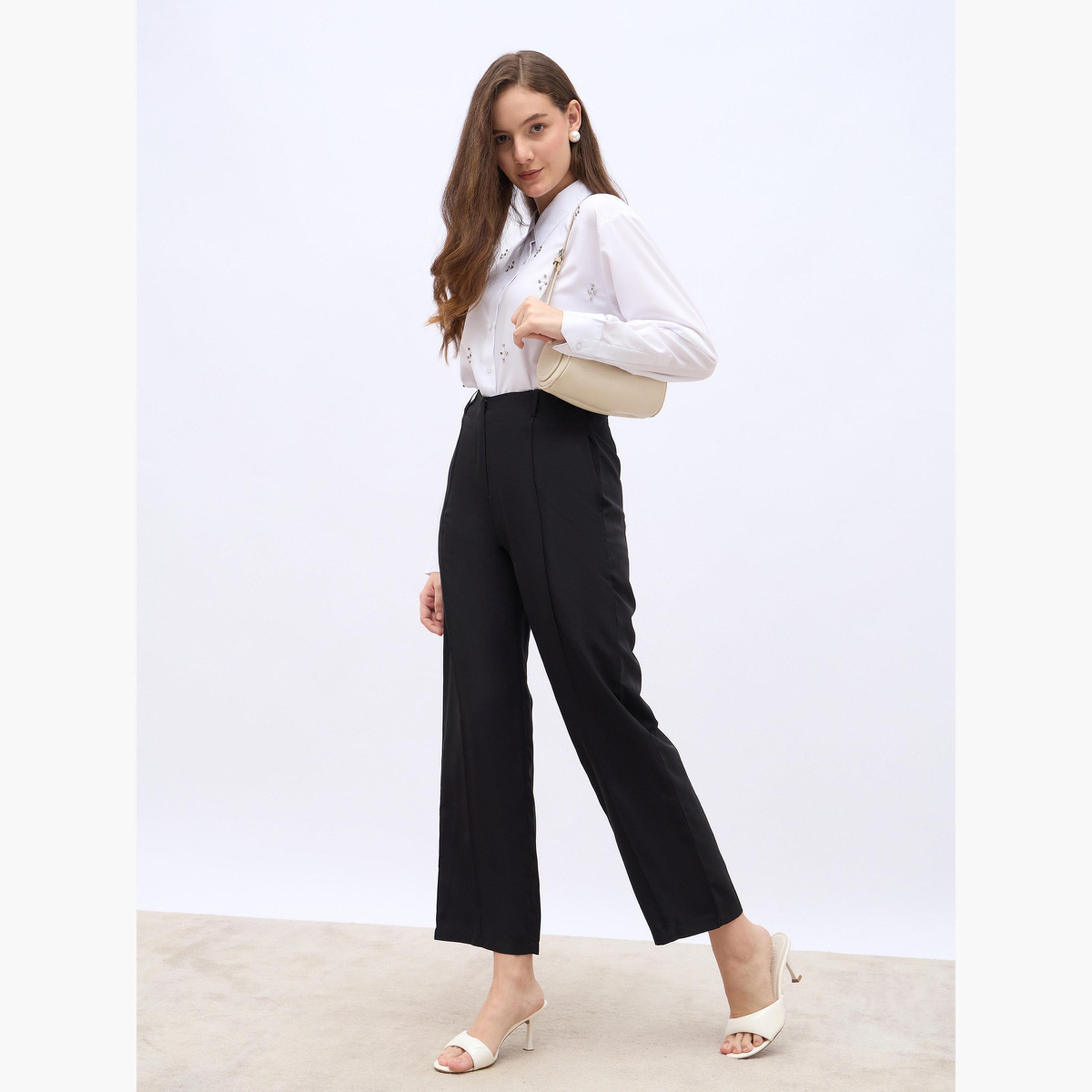 بلوزة كاجوال منمقة بأكمام طويلة-women-clothing-shirtsandblouses-shirts-image-2