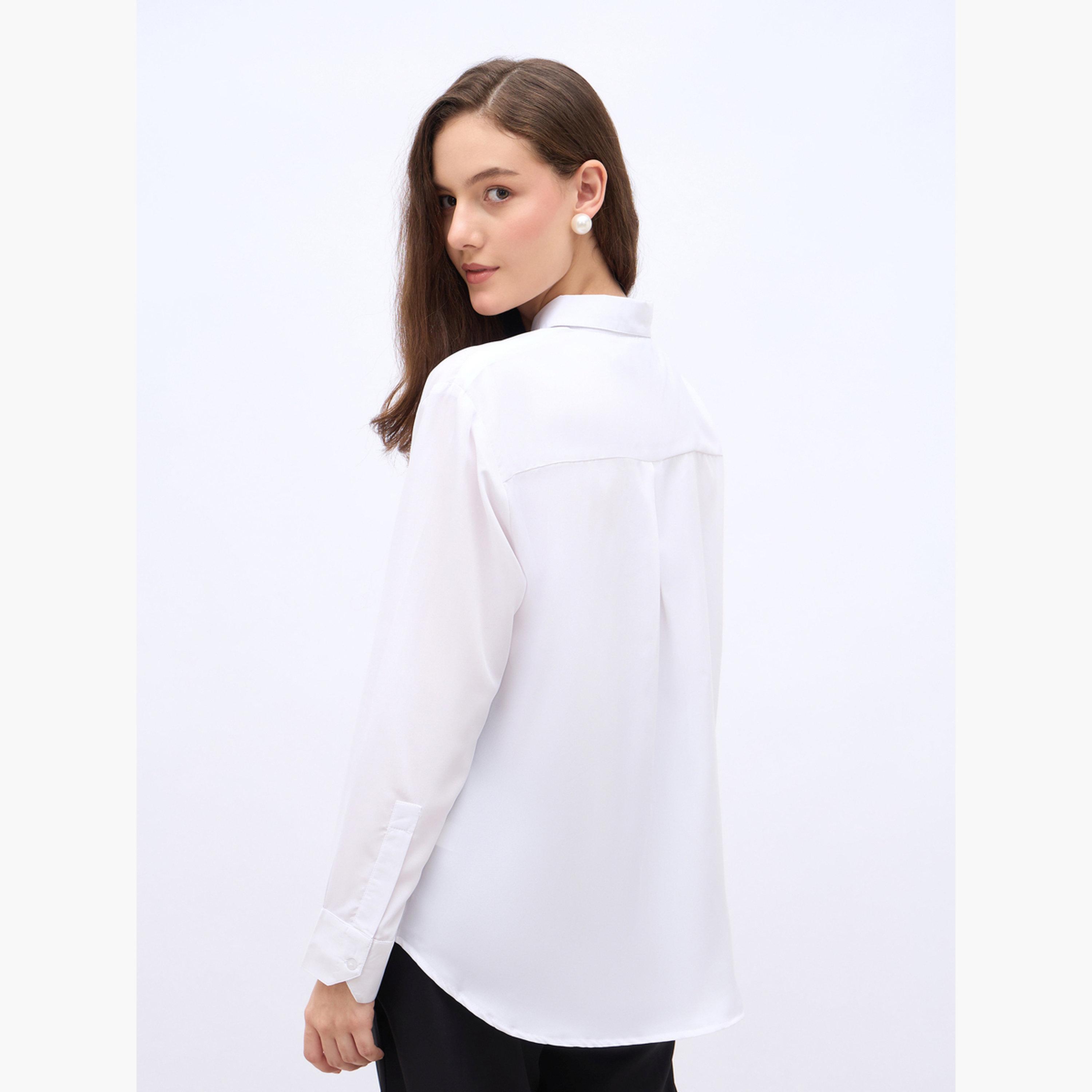 بلوزة كاجوال منمقة بأكمام طويلة-women-clothing-shirtsandblouses-shirts-image-5