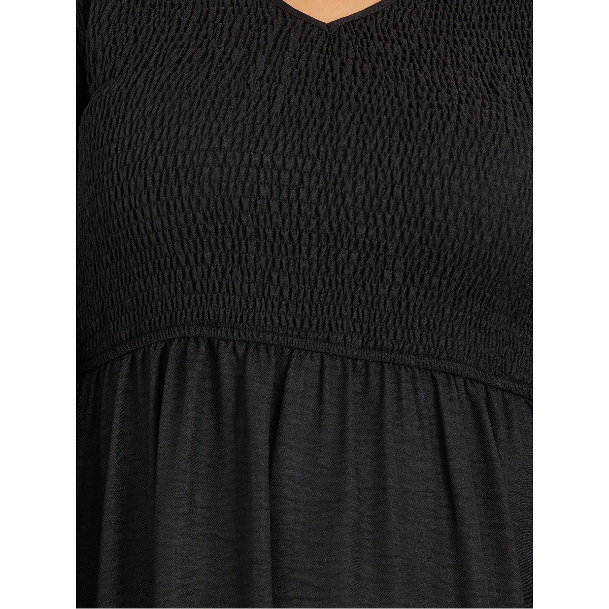 Styli Plus Size Solid Long Sleeves Smocked A-Line Maxi Dress-women-clothing-dresses-image-4
