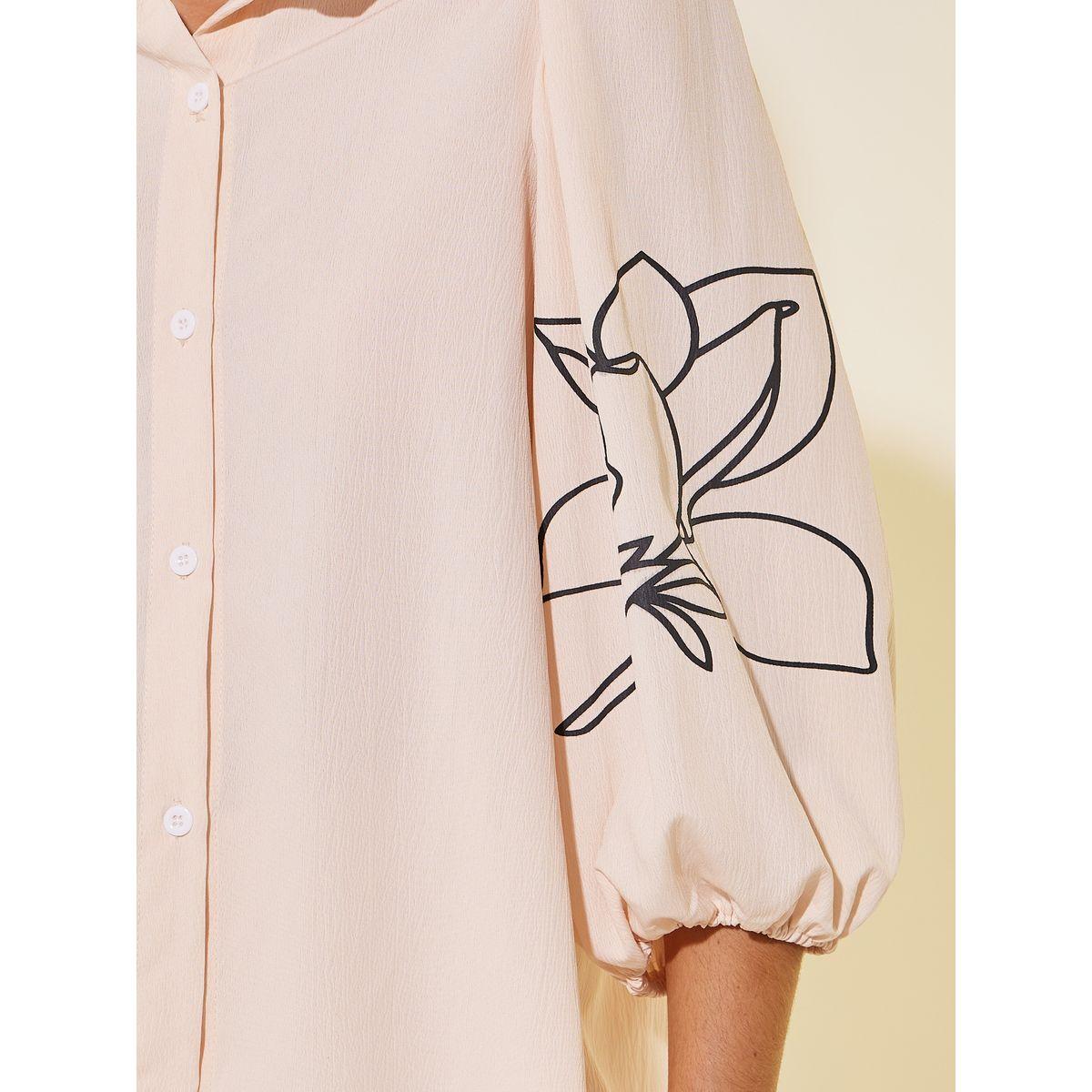 Styli Floral Print Balloon Sleeves Shirt and Pants Co-Ords-women-clothing-coordsets-image-3