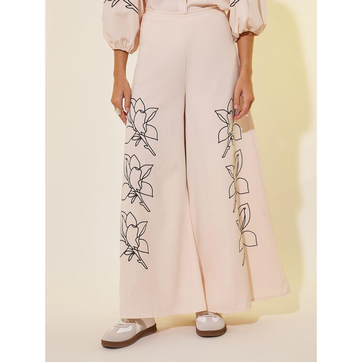 Styli Floral Print Balloon Sleeves Shirt and Pants Co-Ords-women-clothing-coordsets-image-4