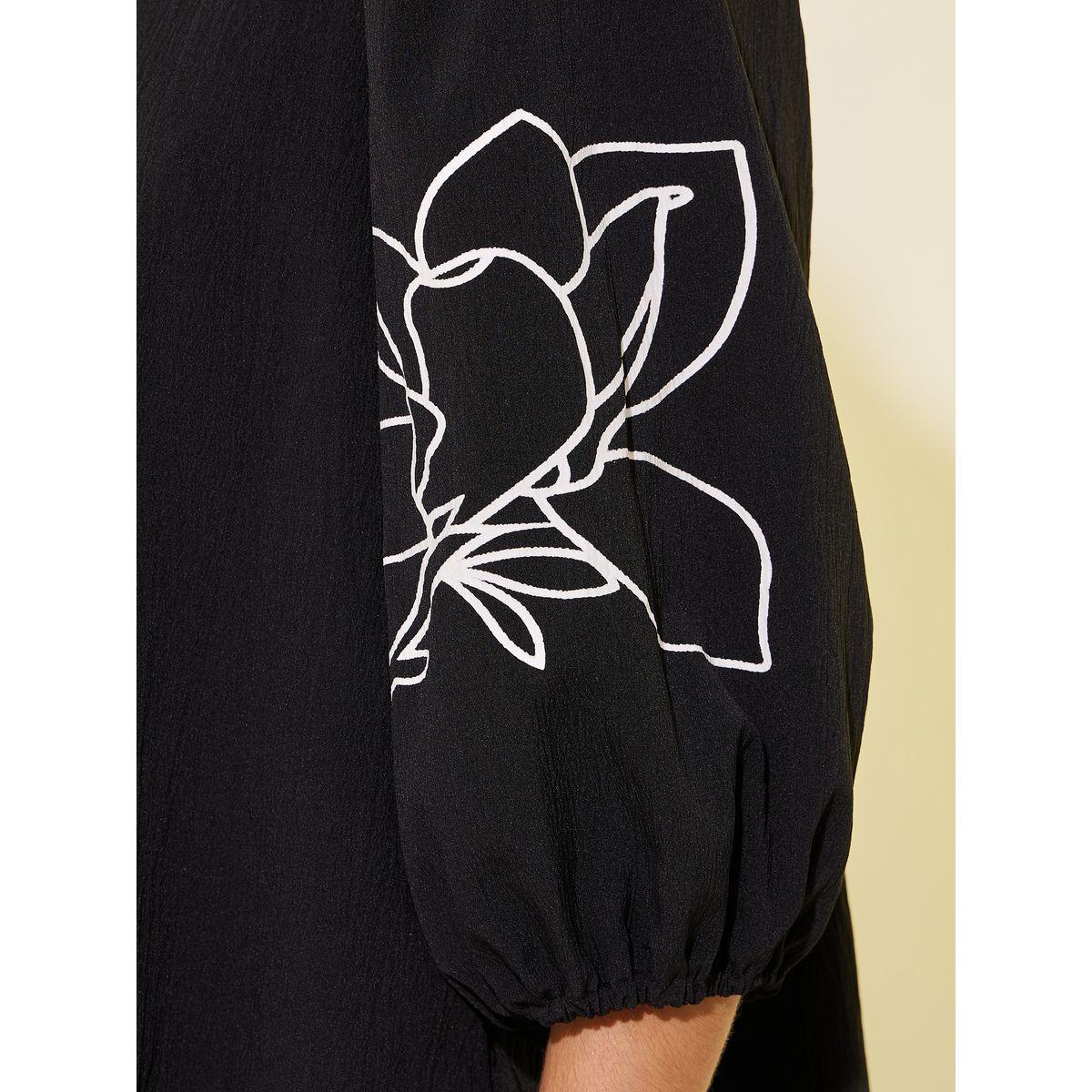 Styli Floral Print Balloon Sleeves Shirt and Pants Co-Ords-women-clothing-coordsets-image-4