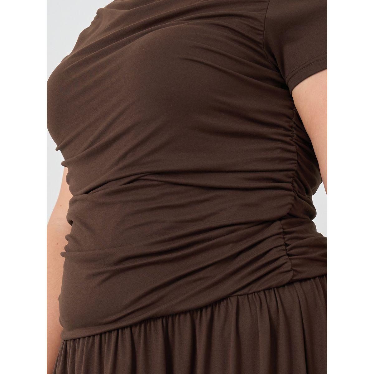 فستان طويل بمقاس كبير وأكمام قصيرة-women-clothing-dresses-image-4