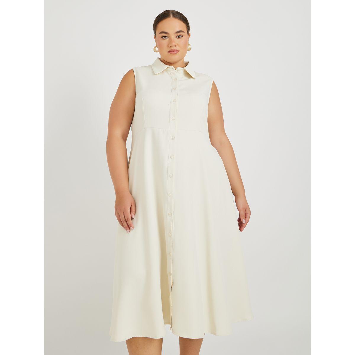 Styli Plus Size Sleeveless Shirt Midi Dress-women-clothing-dresses-image-3