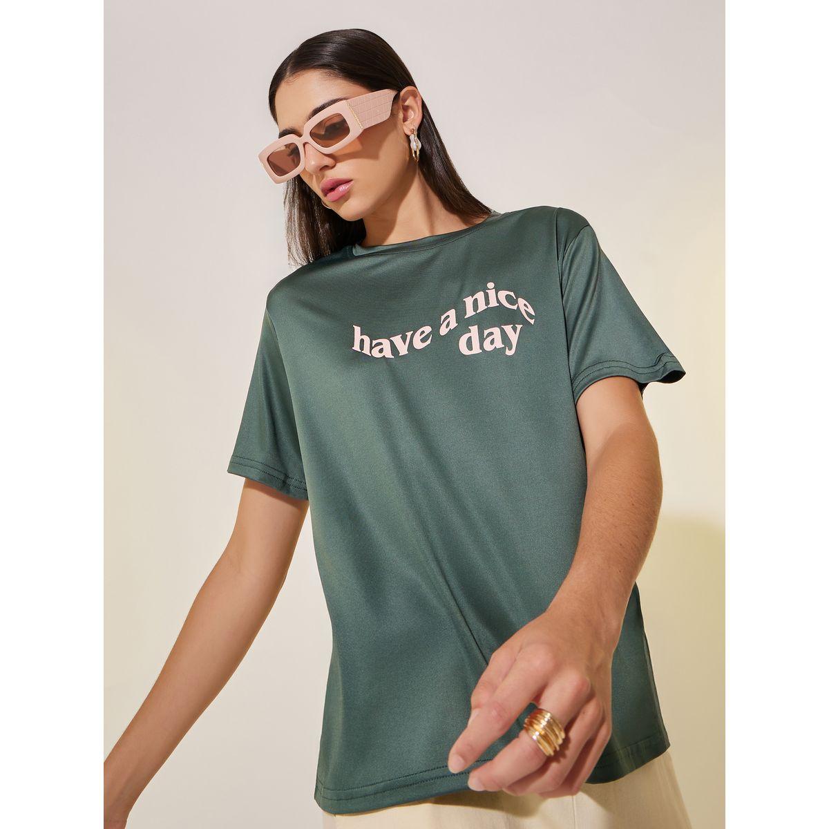 Styli Regular Fit Round Neck Slogan T-shirt-women-clothing-tshirts-image-1