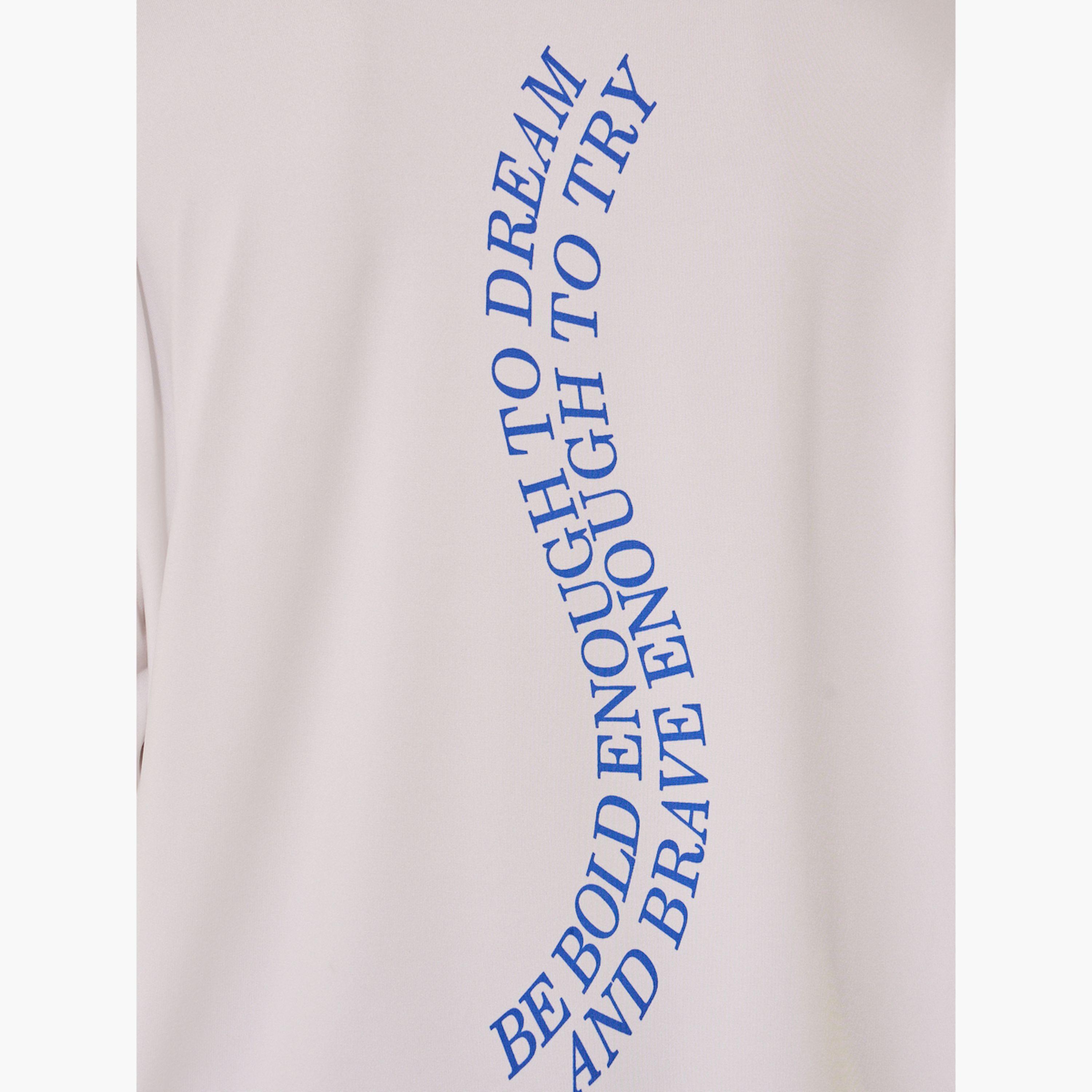 ستايلي - تي شيرت كبير الحجم برقبة دائرية وشعار من الخلف-women-clothing-tshirts-image-4