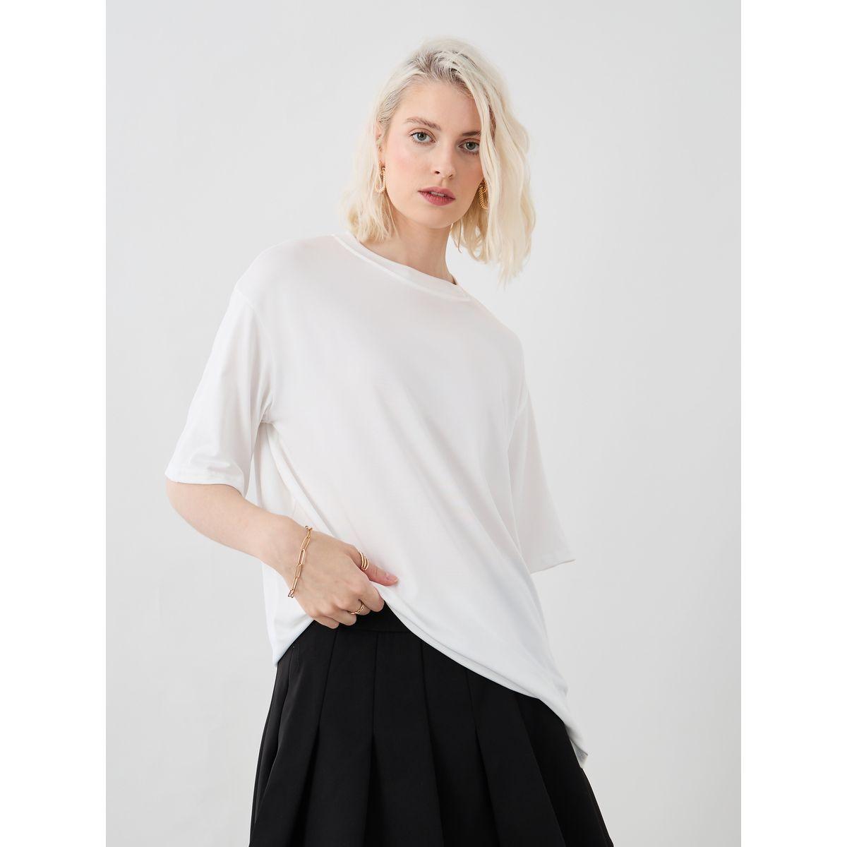 Styli Slogan Print Round Neck Oversized T-Shirt-women-clothing-tshirts-image-2