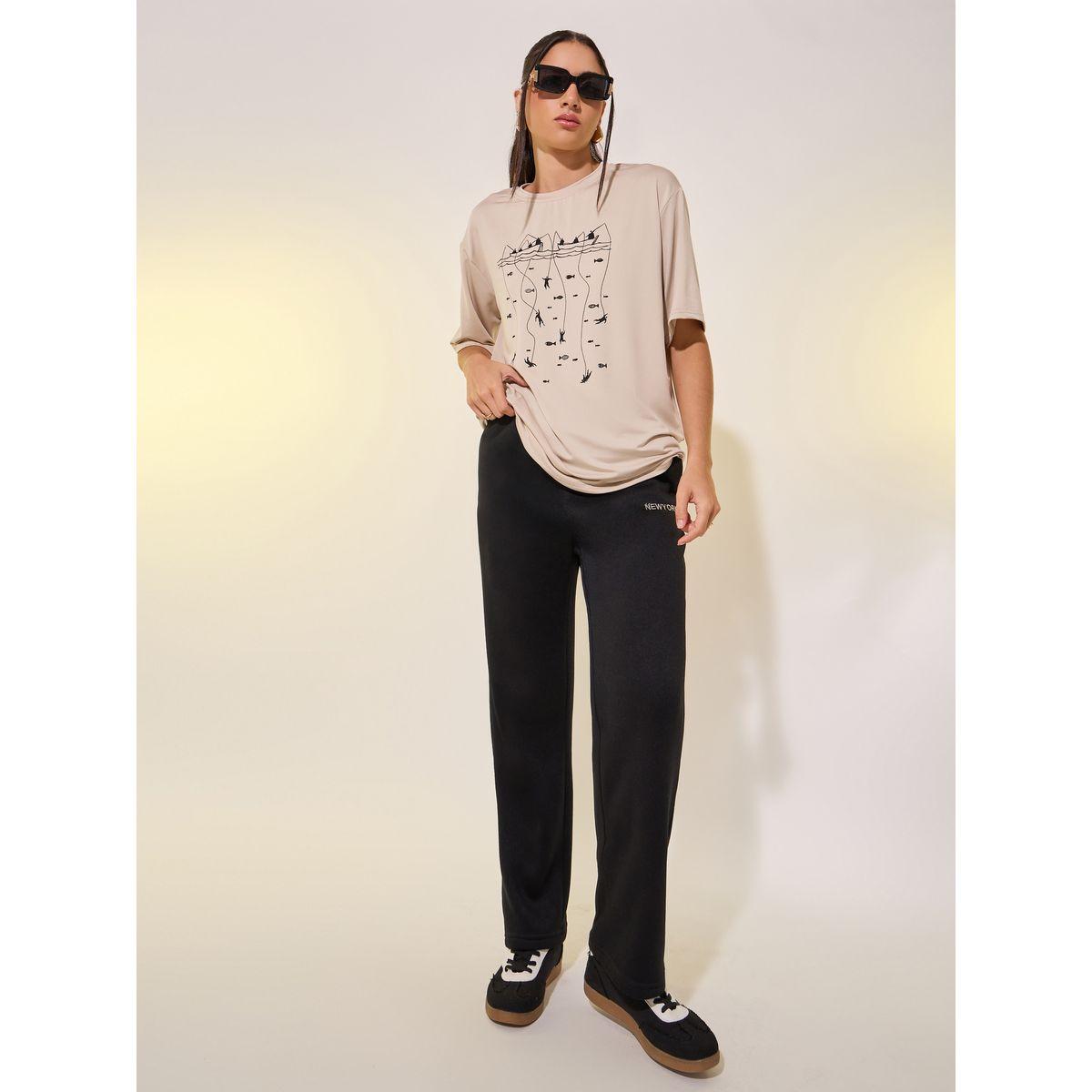 Styli Round Neck Graphic Print T-Shirt-women-clothing-tshirts-image-2