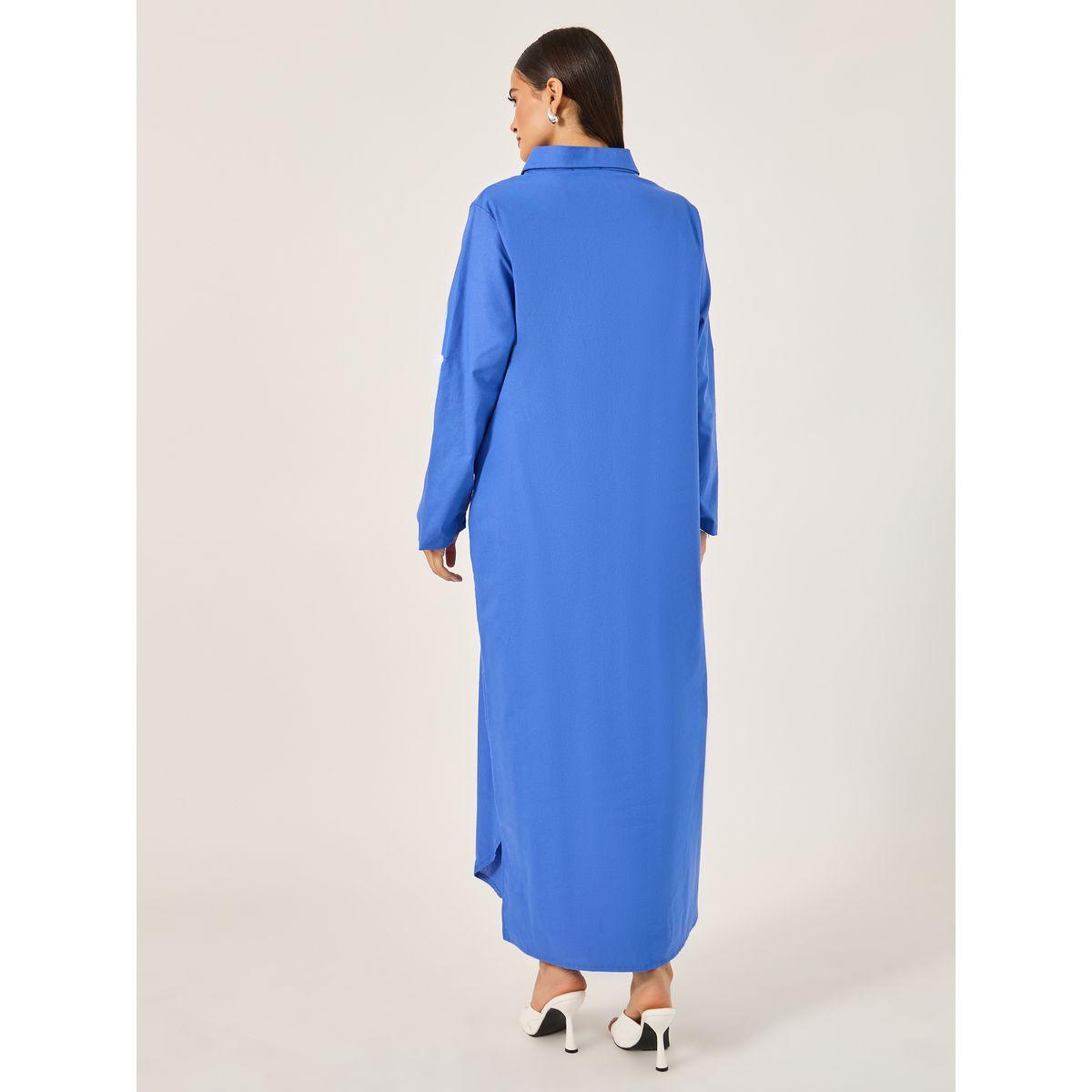 Styli Solid Button-Down Shirt Maxi Dress-women-clothing-dresses-image-5