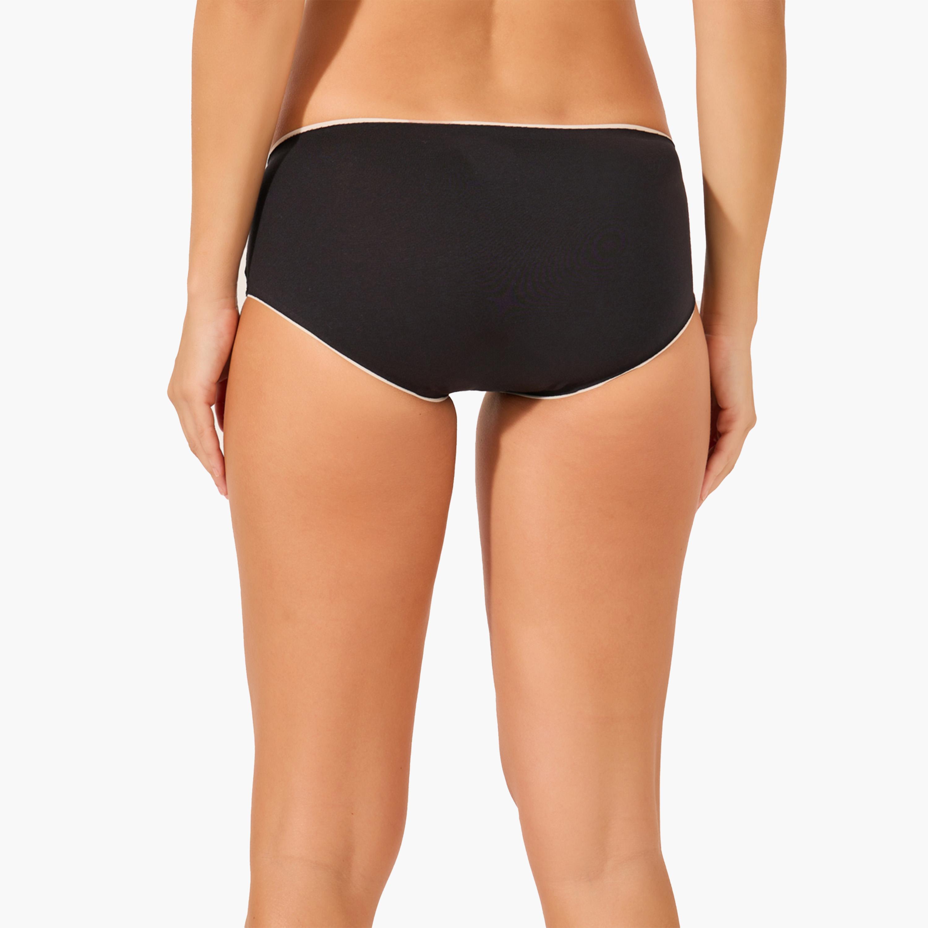 ستايلي - طقم قطعتين - سروال داخلي كامل بتفاصيل مطبوعة-women-clothing-lingerie-panties-image-5