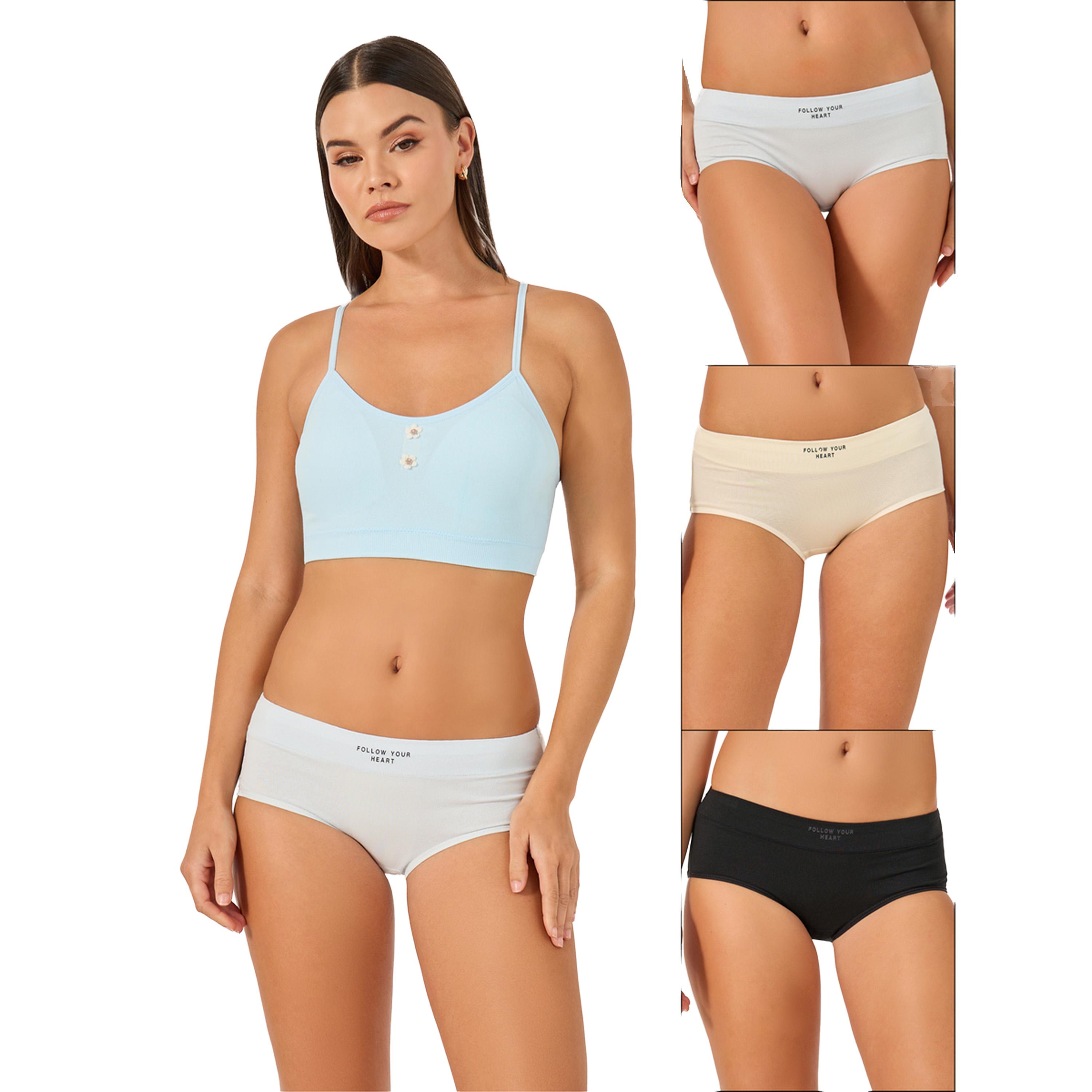 Styli Pack of 3 - Print Detail Waistband Full Briefs-women-clothing-lingerie-panties-image-1