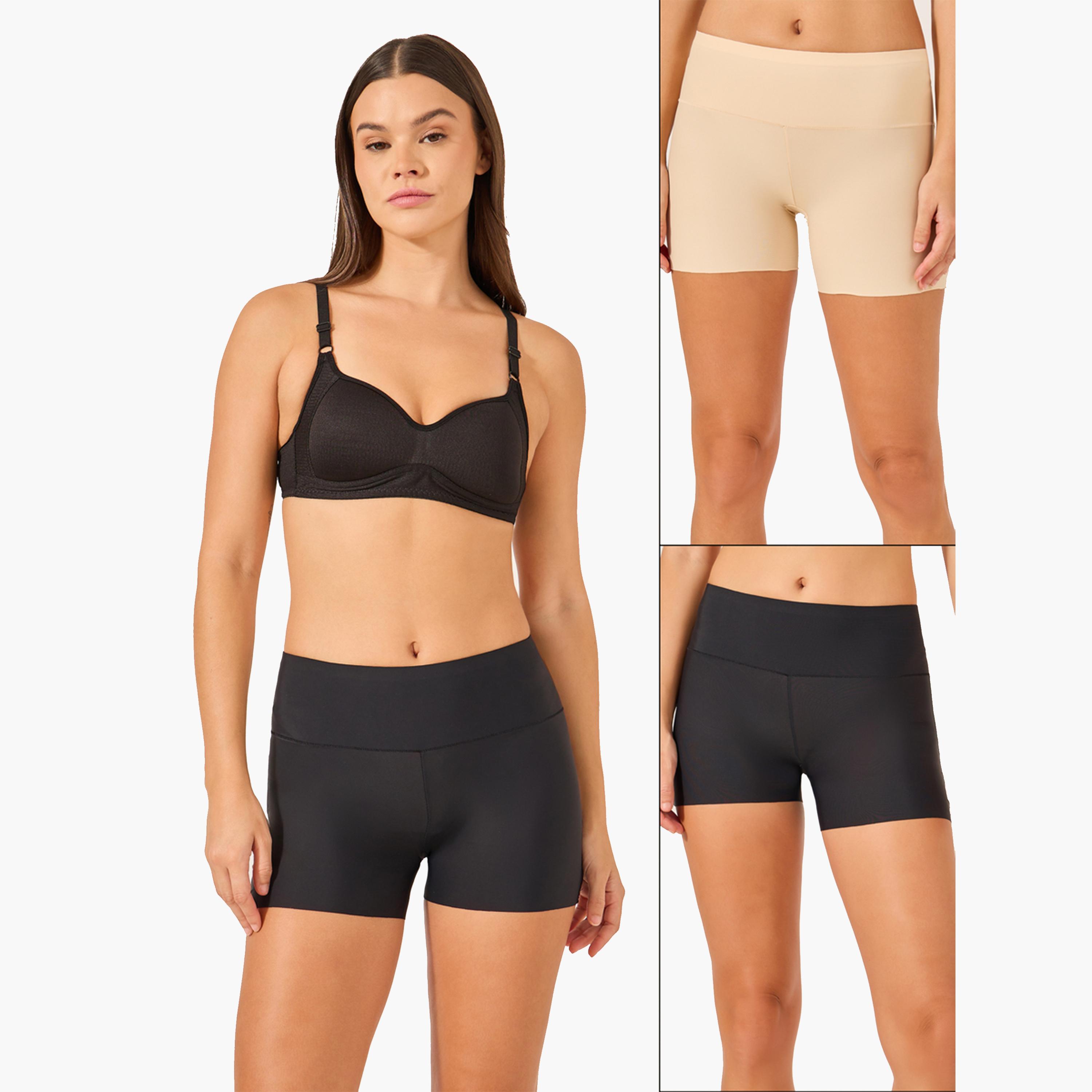 ستايلي - طقم قطعتين - سروال داخلي قصيرة بدون درزات-women-clothing-lingerie-panties-image-1