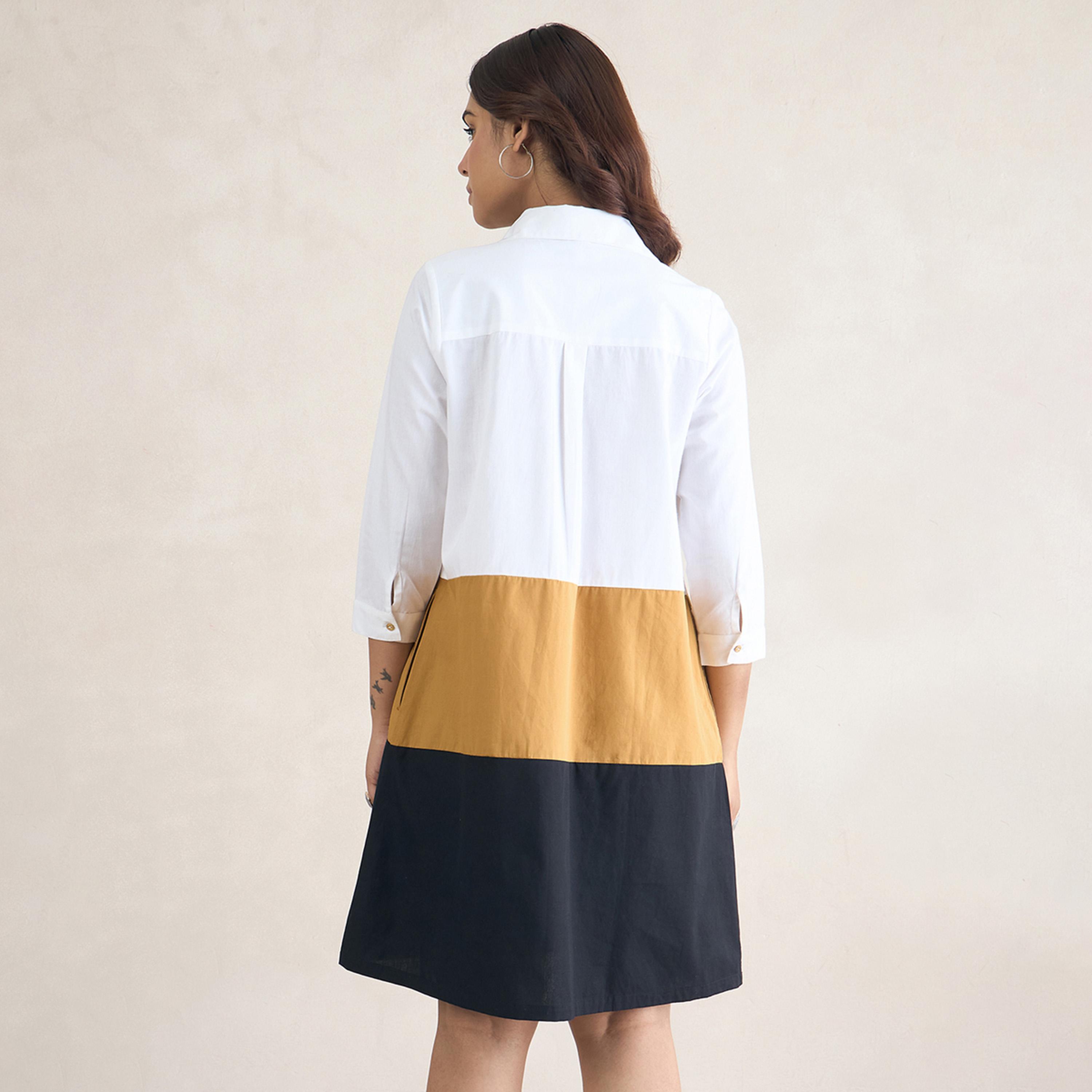 فيميلا × ستايلي - فستان متعدد الألوان برقبة على شكل V وبطول الركبة-women-clothing-dresses-image-5
