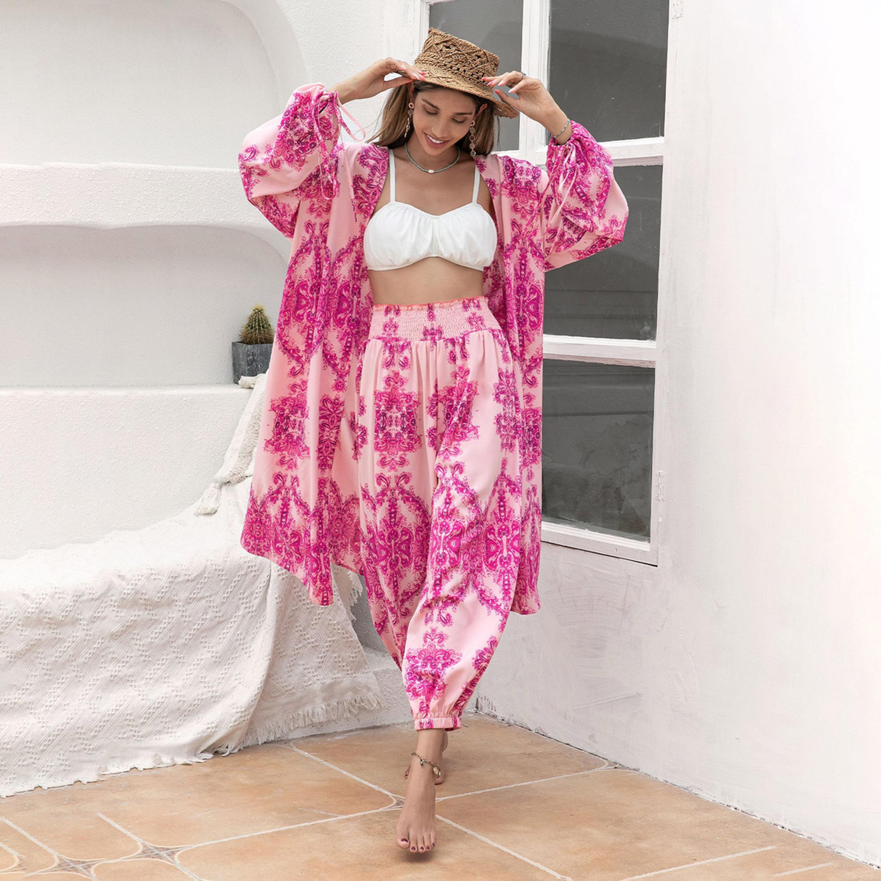 راستي دستي × ستايلي-  طقم قطعتان ملابس نسائية كاجوال للعطلات بنمط بوهيمي-women-clothing-coordsets-image-3