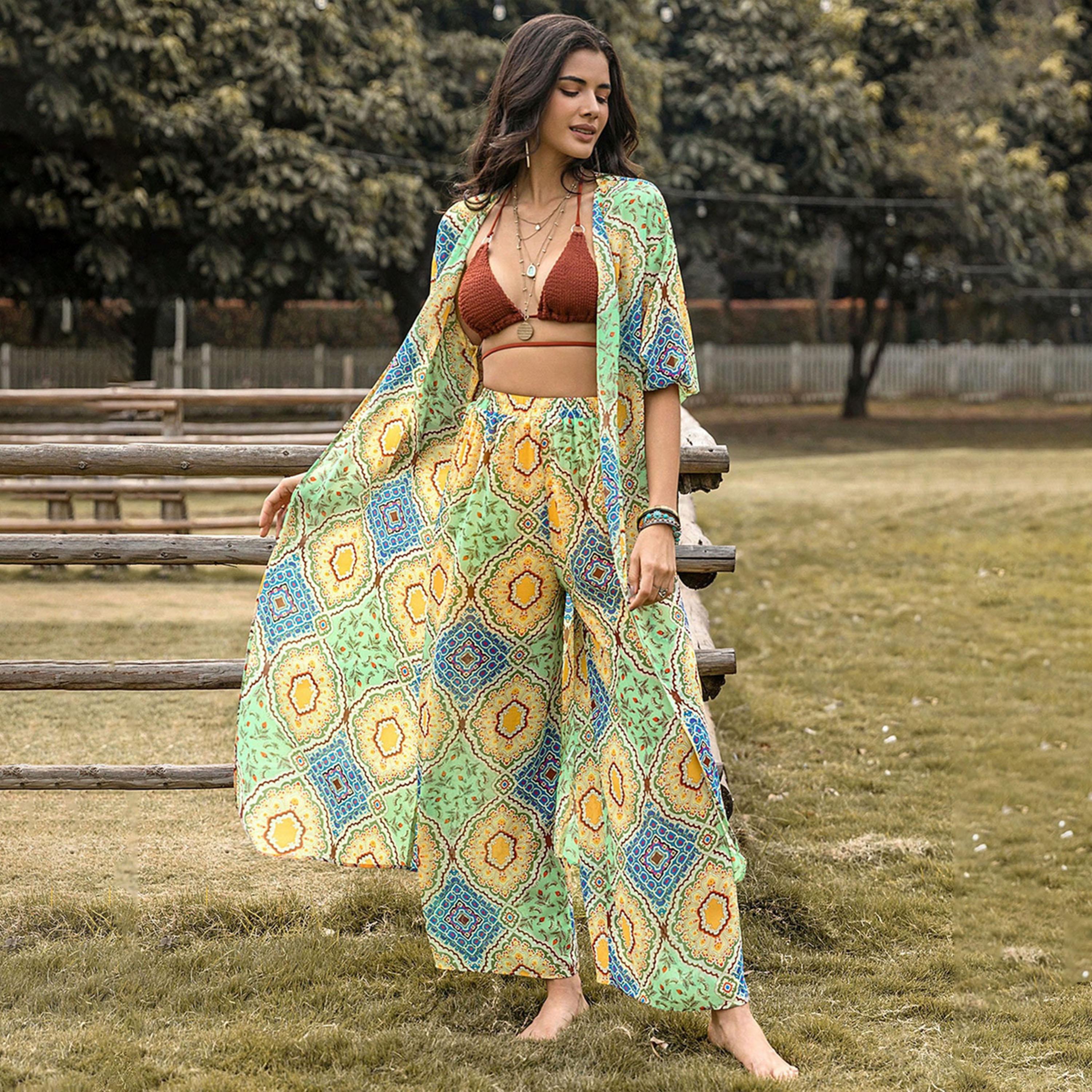 Russty Dustty X Styli Womens 2pcs Allover Print Kimono and Wide Leg Pants-women-clothing-coordsets-image-1