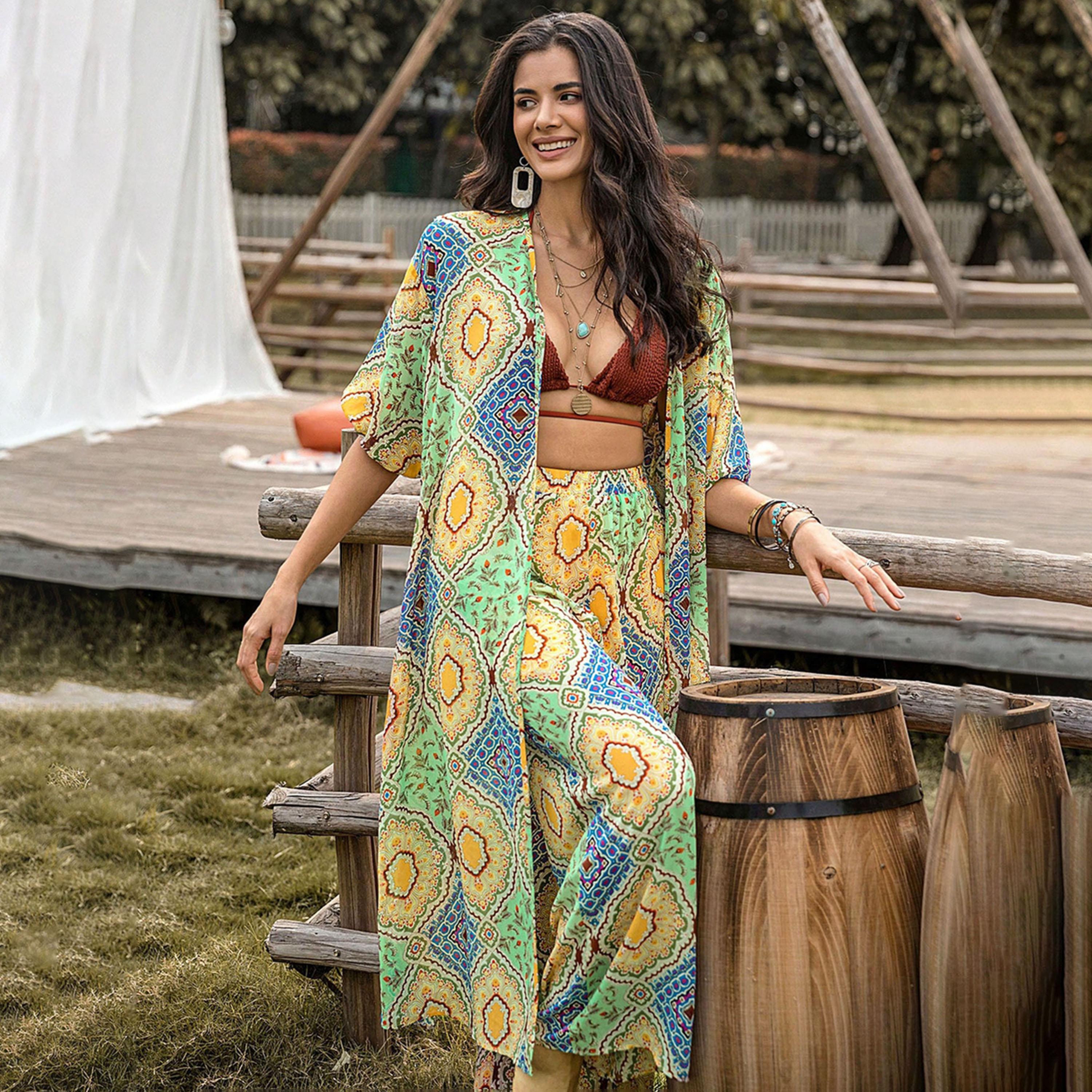 Russty Dustty X Styli Womens 2pcs Allover Print Kimono and Wide Leg Pants-women-clothing-coordsets-image-3