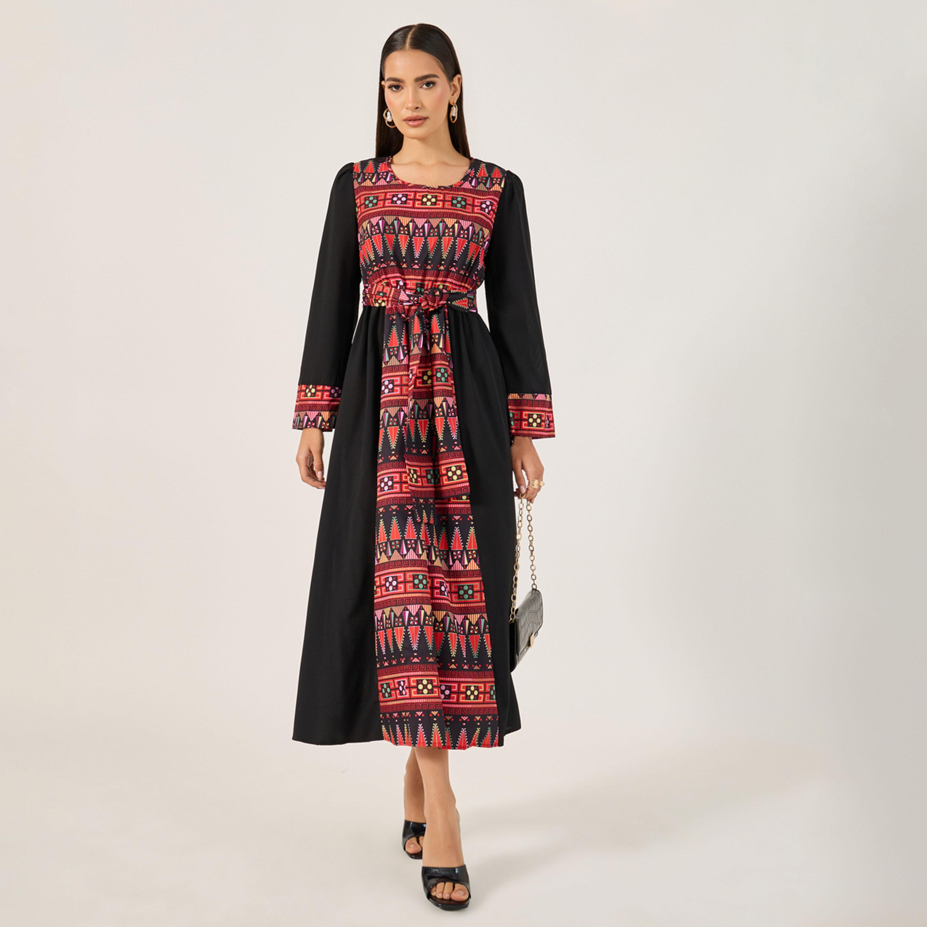 ستايلي - فستان ماكسي أنيق بأكمام طويلة للنساء للارتداء اليومي غير الرسمي-women-arabicclothing-jalabiyas-image-1