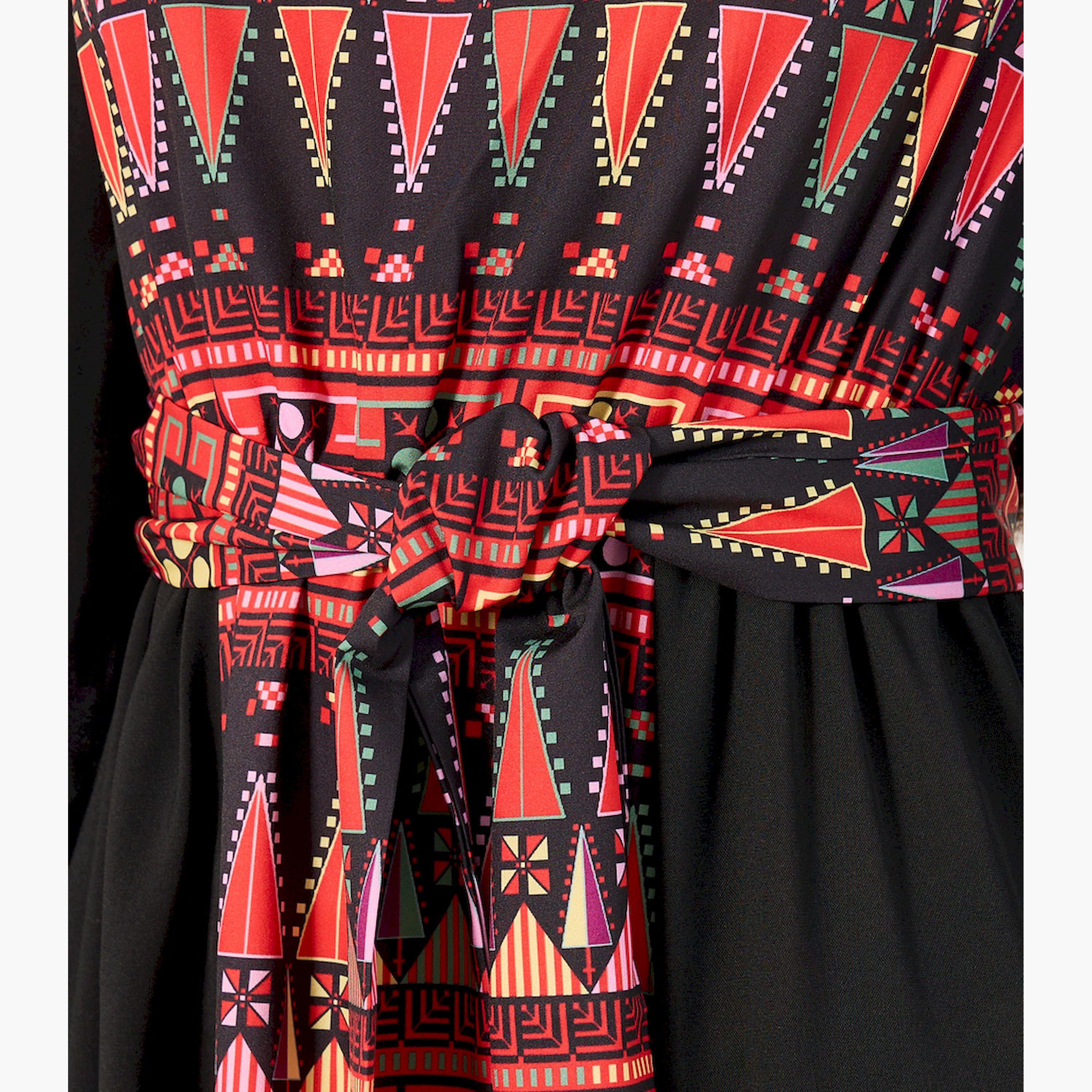 Styli Womens Elegant  Long Sleeve Maxi Dress for Daily Casual-women-arabicclothing-jalabiyas-image-4