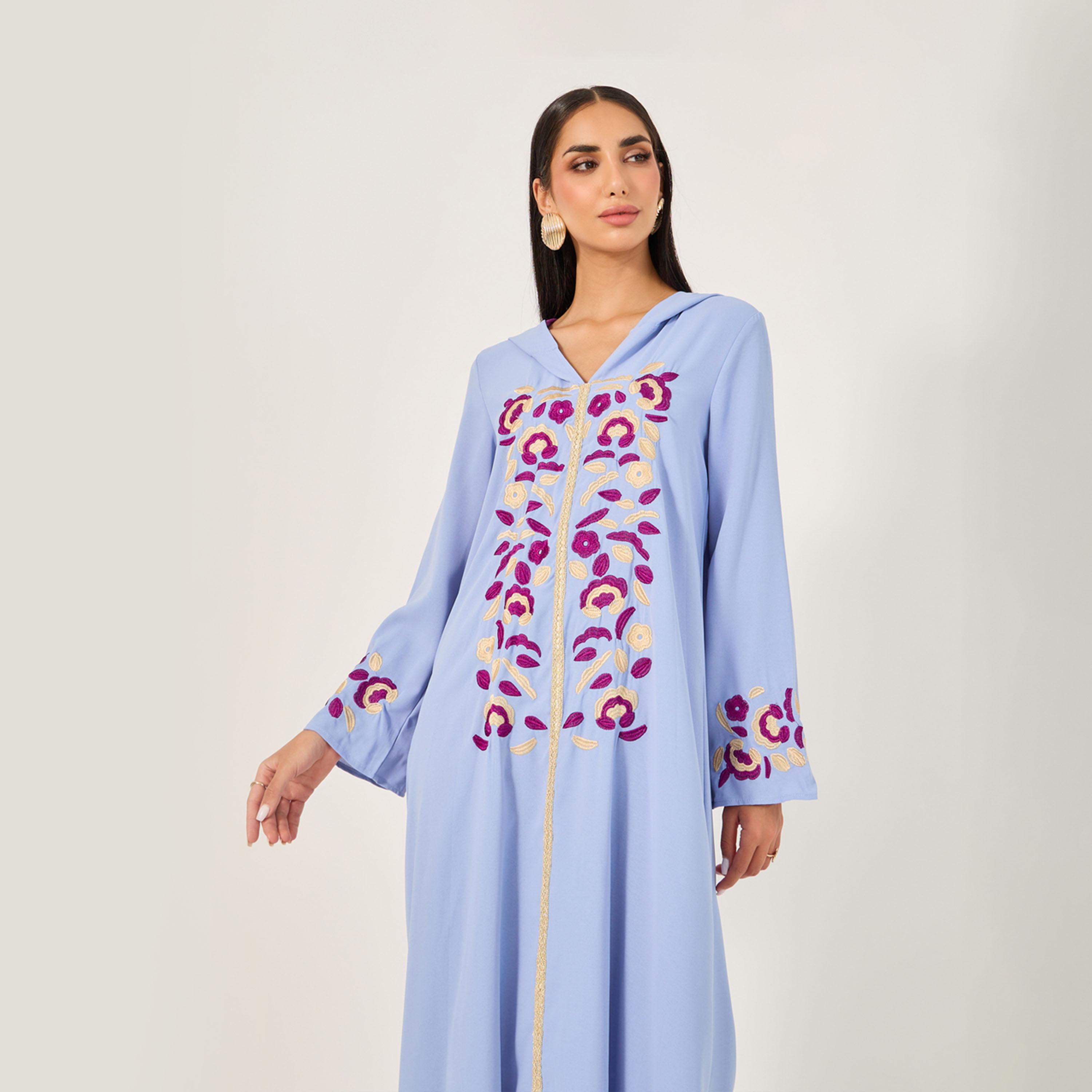 ستايلي - فستان ماكسي سادة أنيق ملفوف بدون أكمام للنساء مع تفاصيل كسرات وعقدة-women-arabicclothing-jalabiyas-image-4