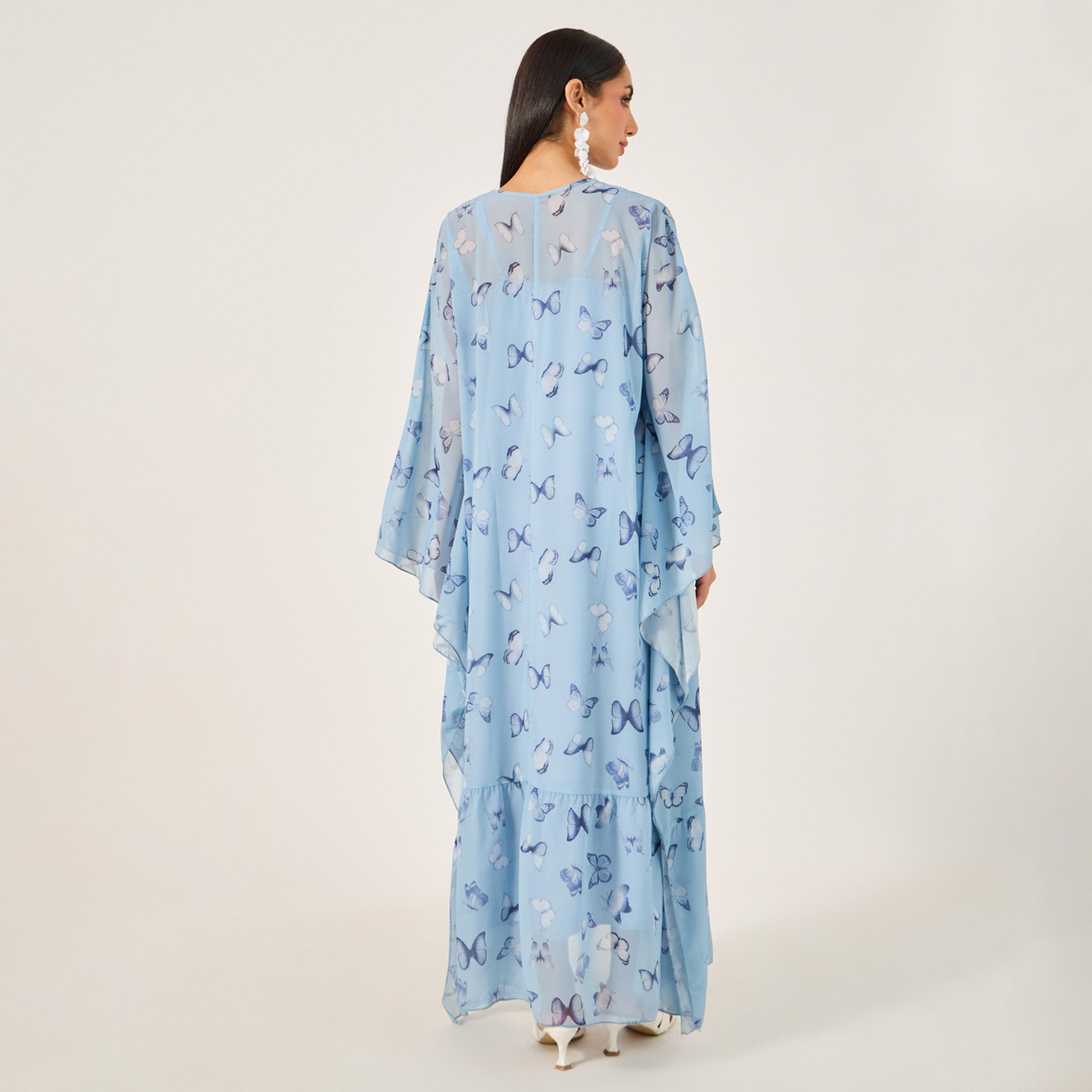 فستان طويل مطبع بطبعة فراشة-women-arabicclothing-kaftan-image-6